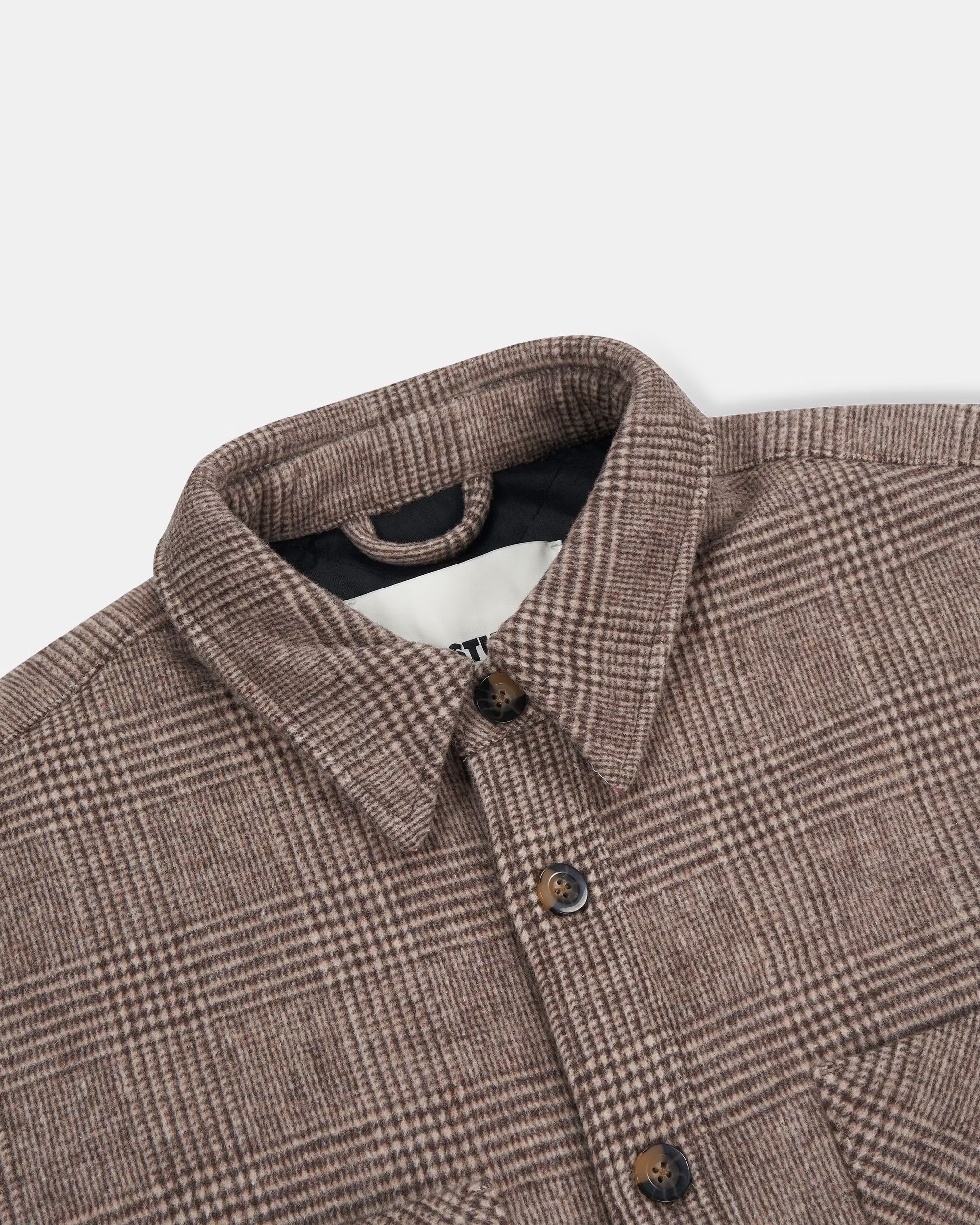PLAID OVERSHIRT - MOCHA