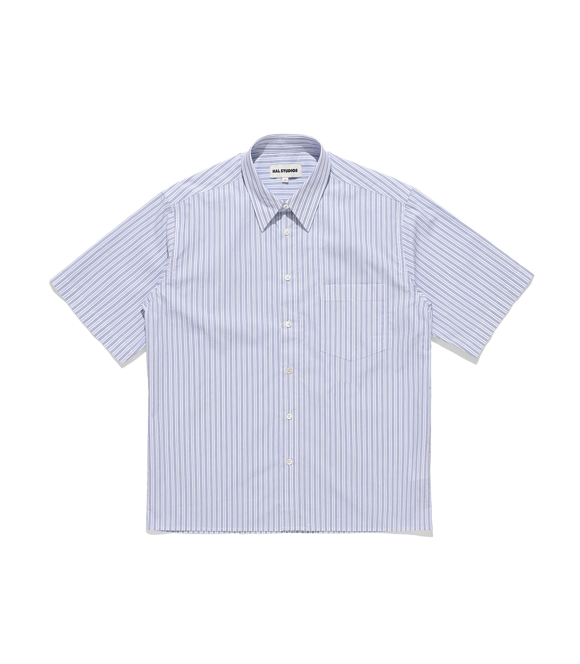 Striped S/S Overshirt - White