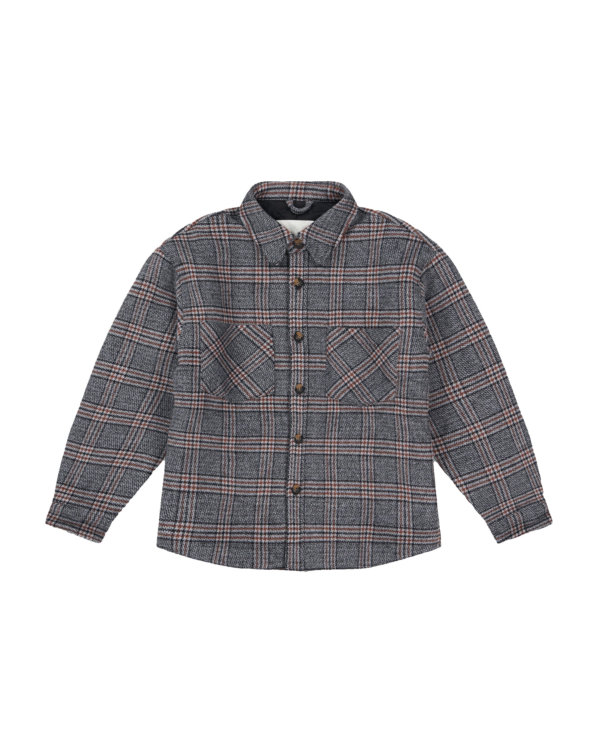 PLAID OVERSHIRT - PEAT