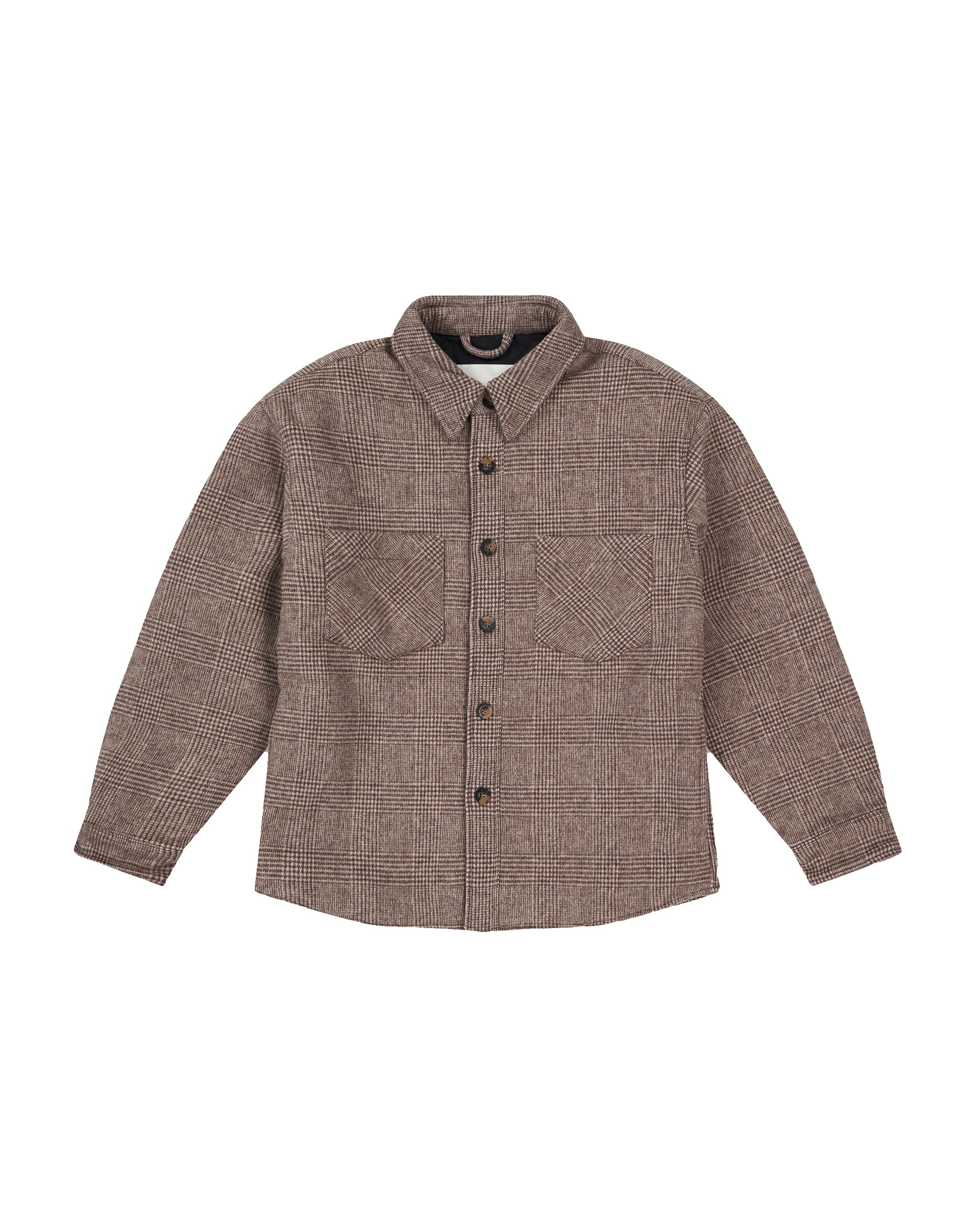 PLAID OVERSHIRT - MOCHA