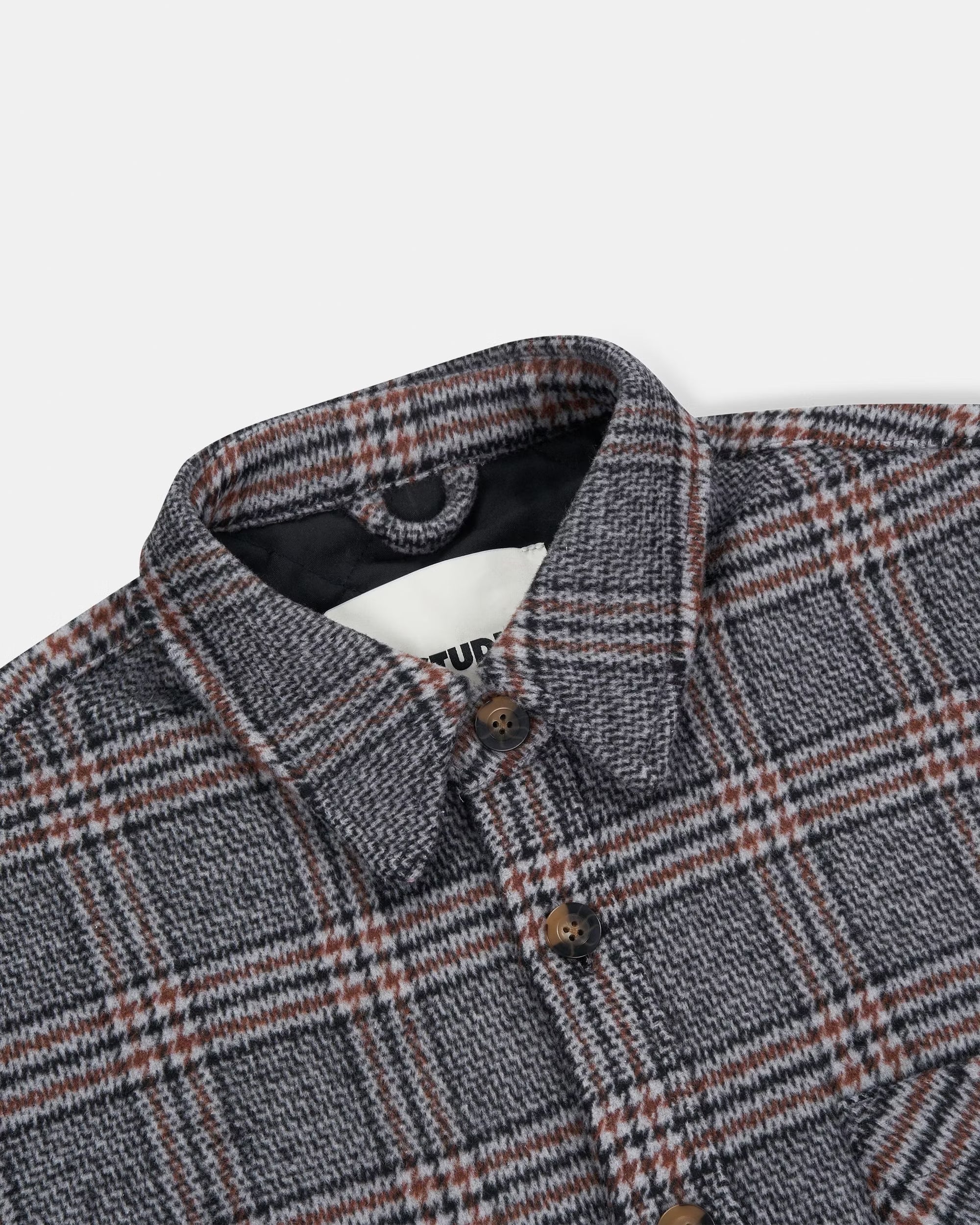 PLAID OVERSHIRT - PEAT