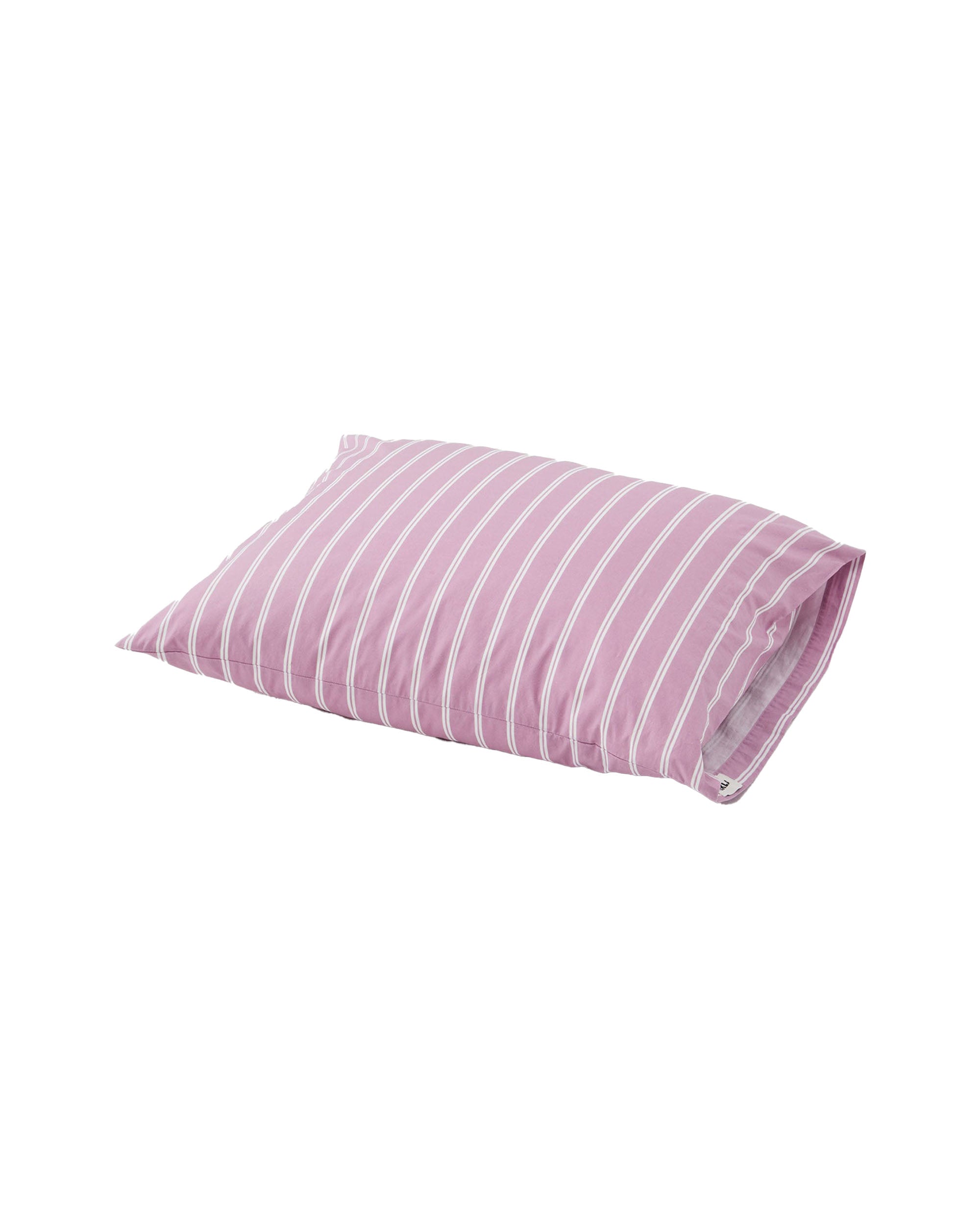Organic Cotton Peracle Pillow Case - Mallow Pink Stripes