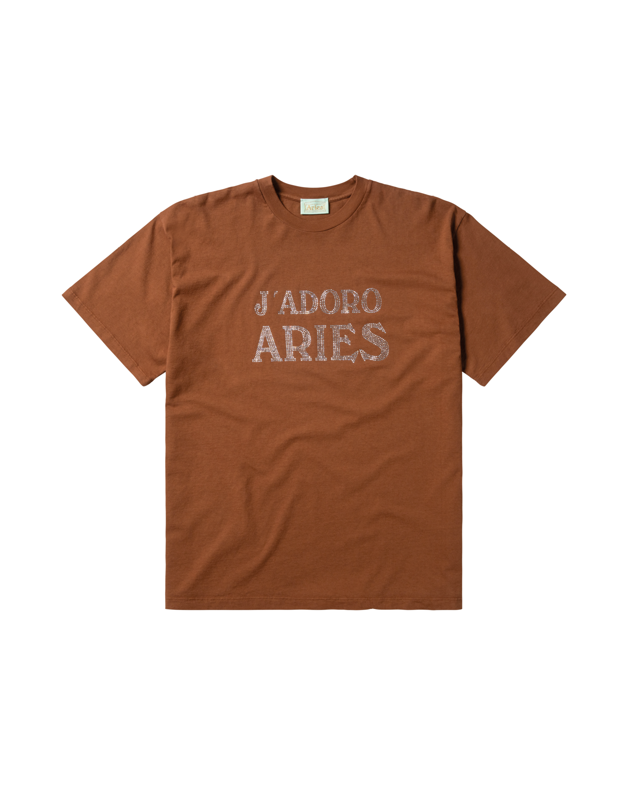 J'Adoro Aries Diamante T-Shirt - Brown