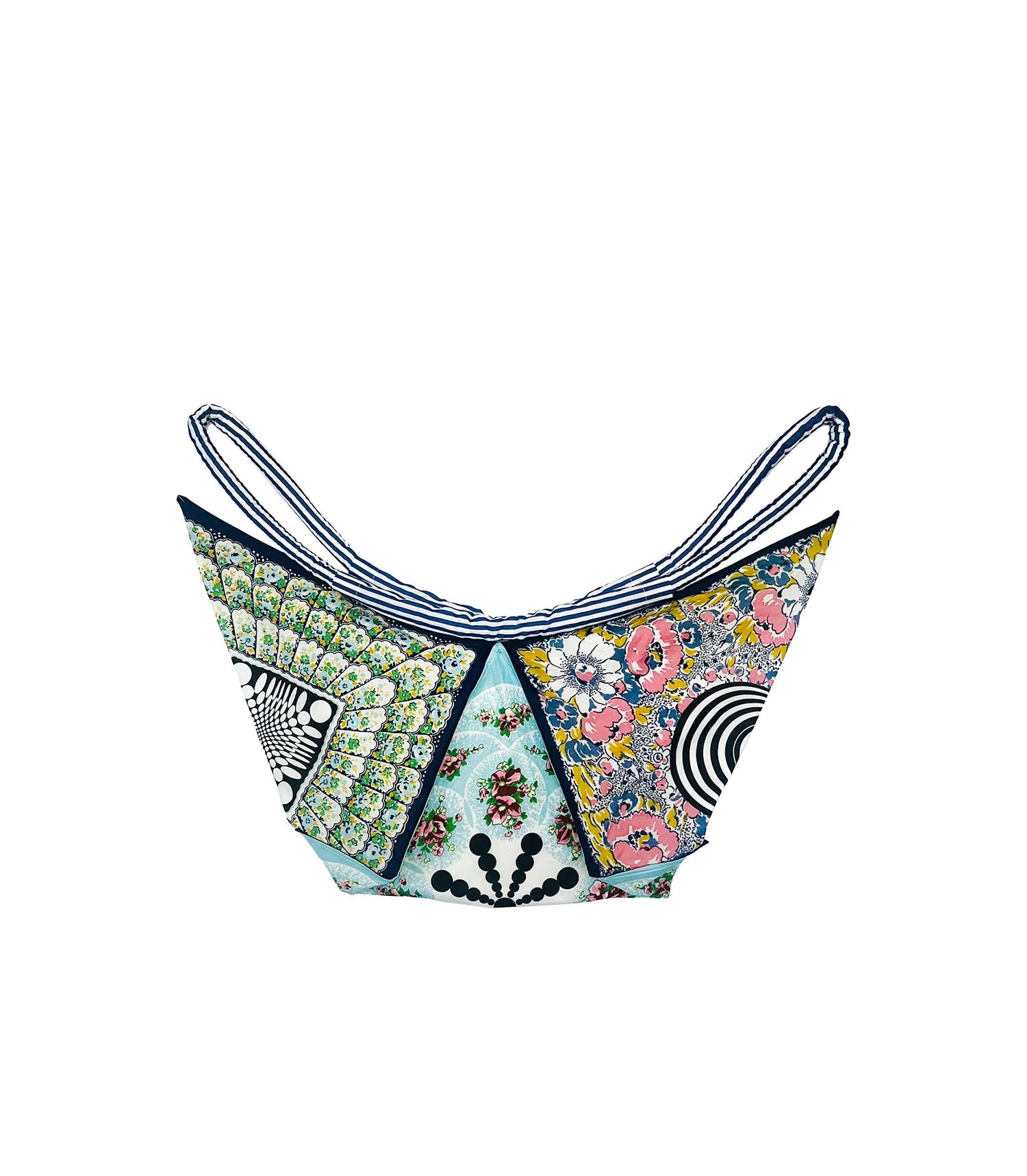 Handkerchief Bag - Blue / Mixed Handkerchief