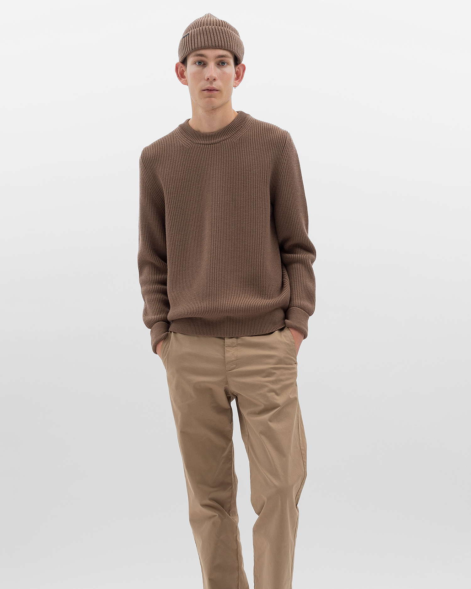 Daniel Merino Rib Beanie - Utility Khaki