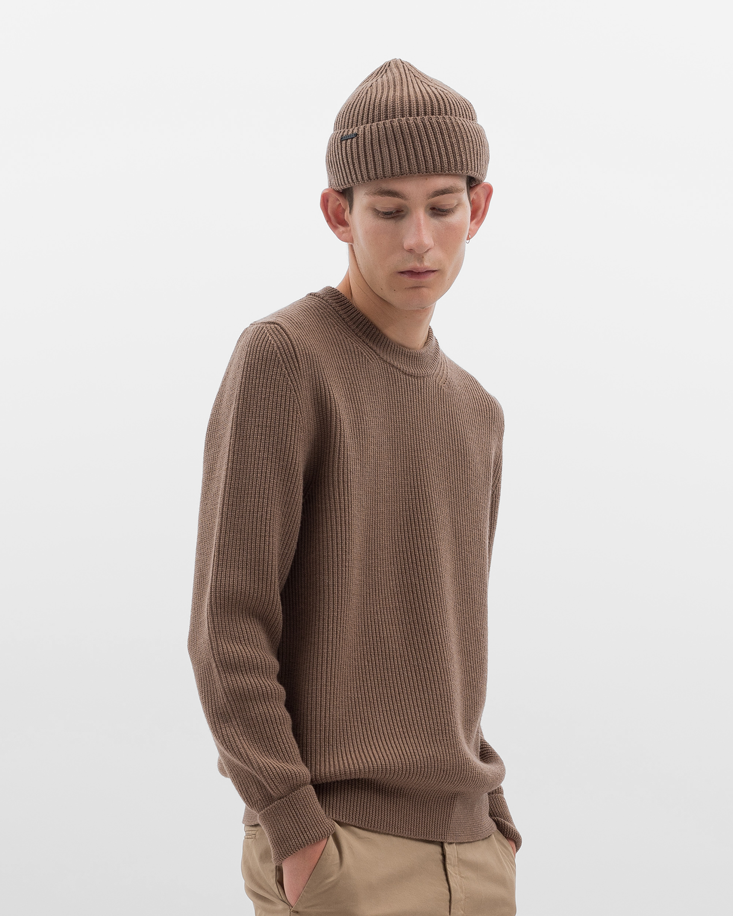 Daniel Merino Rib Beanie - Utility Khaki