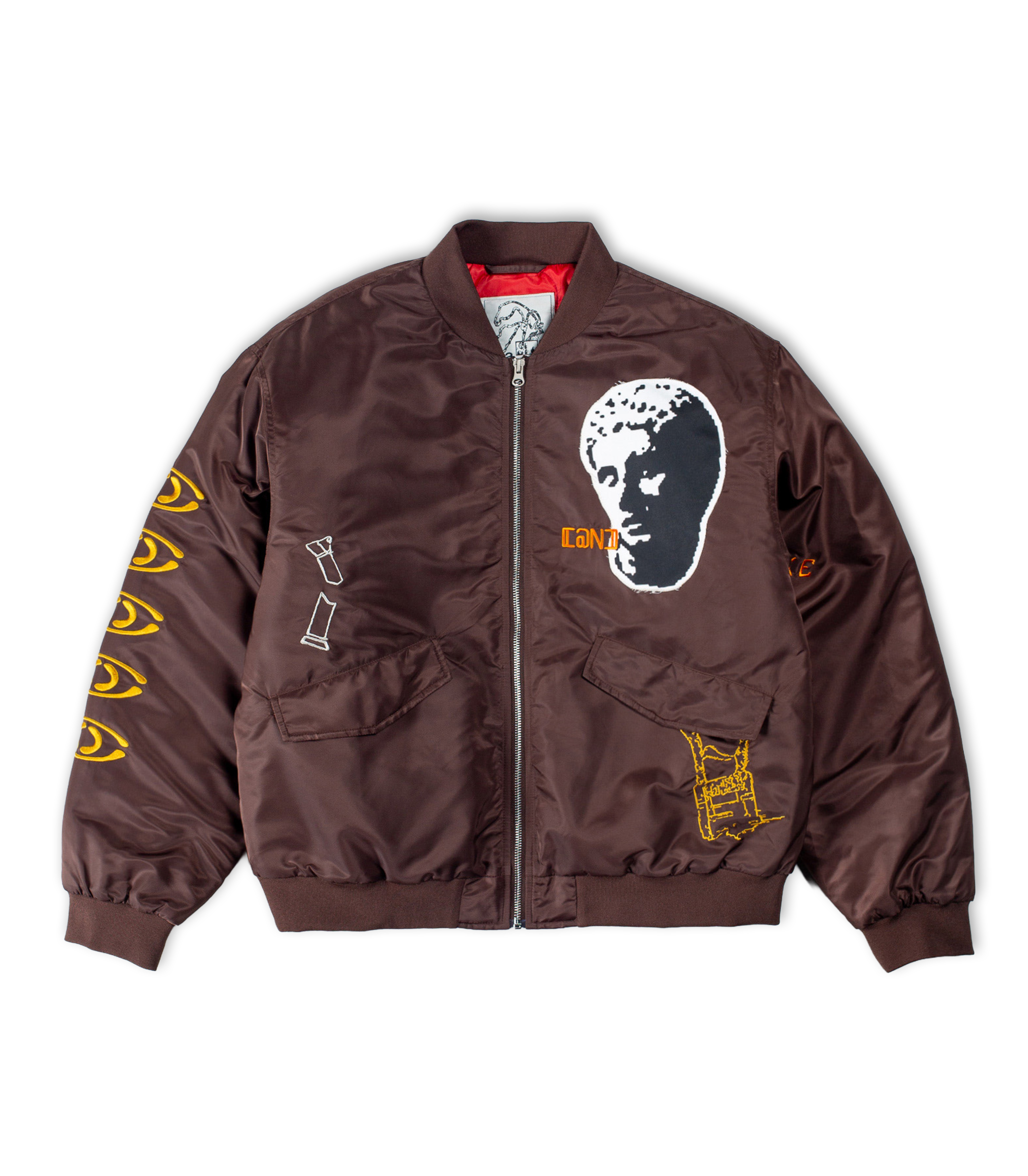 Digital Age Bomber Jacket - Brown