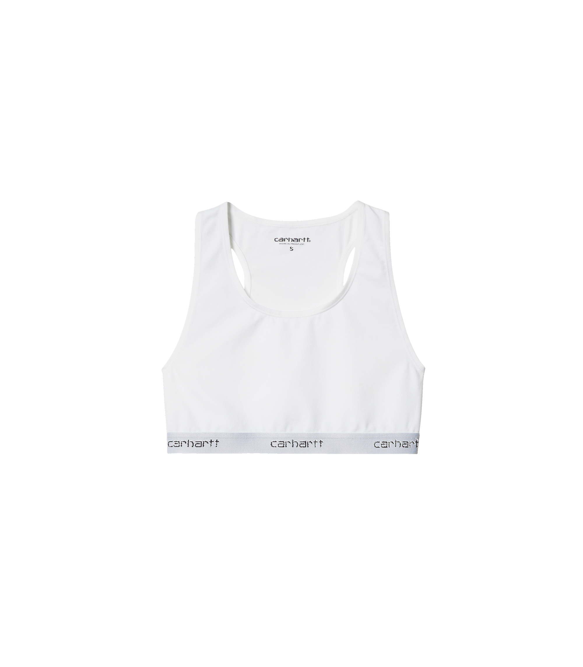 Womens Script Racer Tank - White