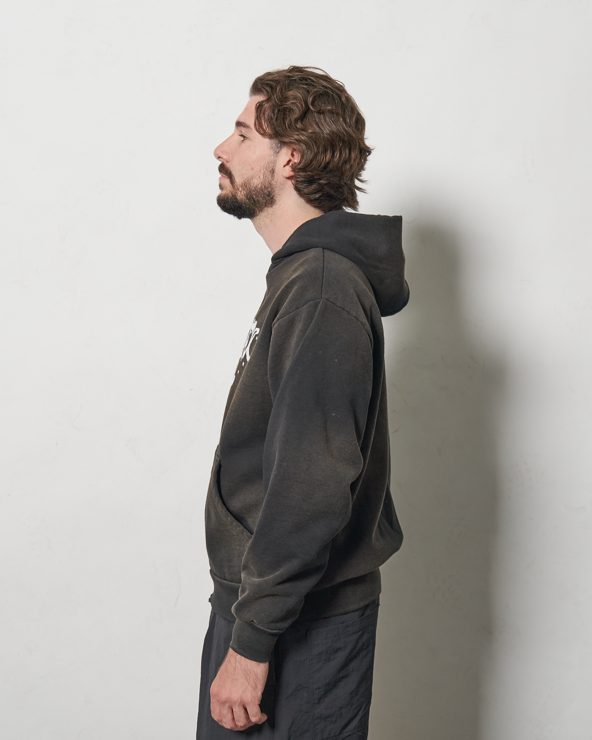 Magnetic Rose Zippered Hoodie - Cold Brew Dyed
