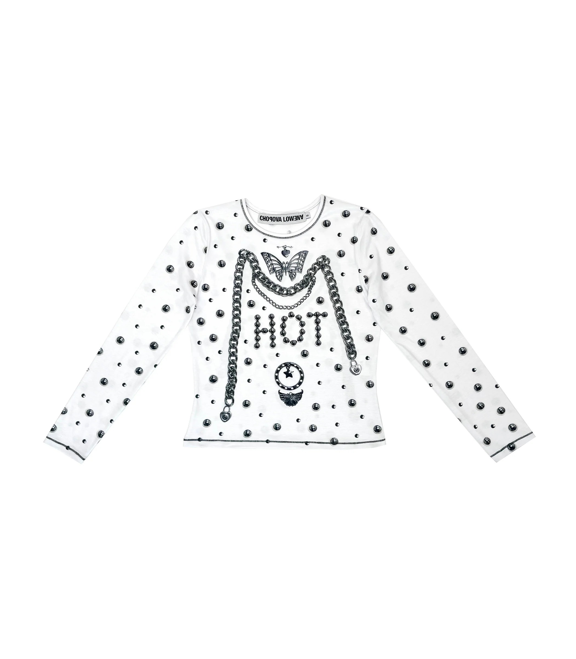 Hot Fitted Jersey Top - White