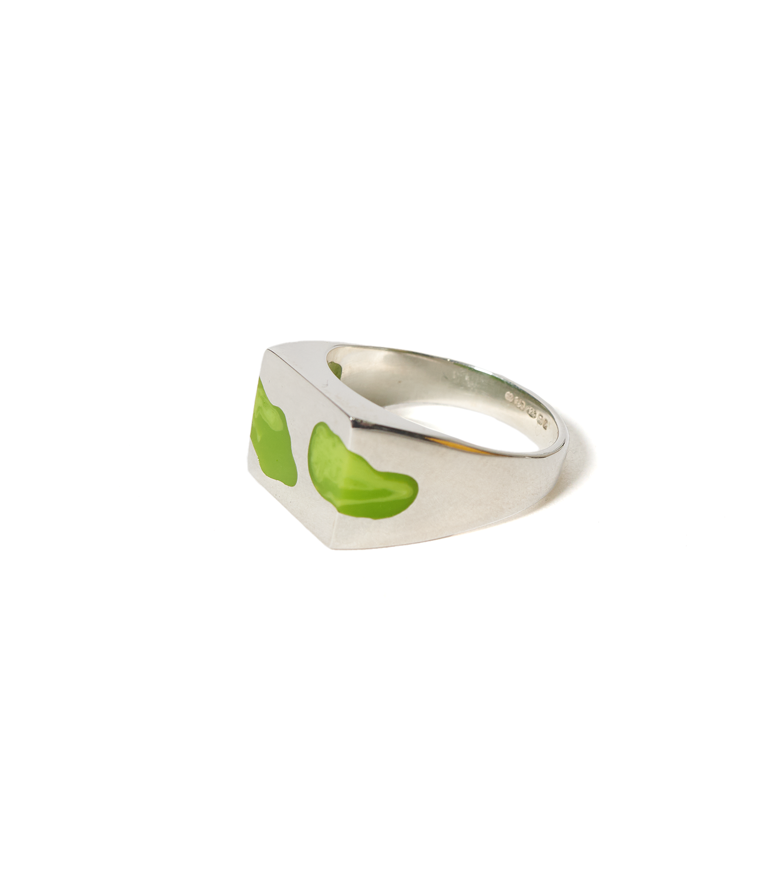 Two Piece Signet Ring - Green