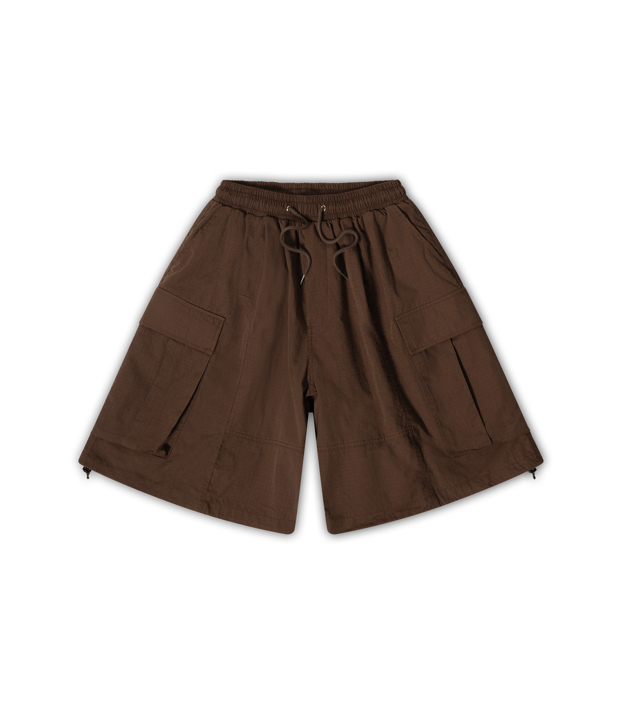Ripstop Balloon Cargo Shorts - Brown