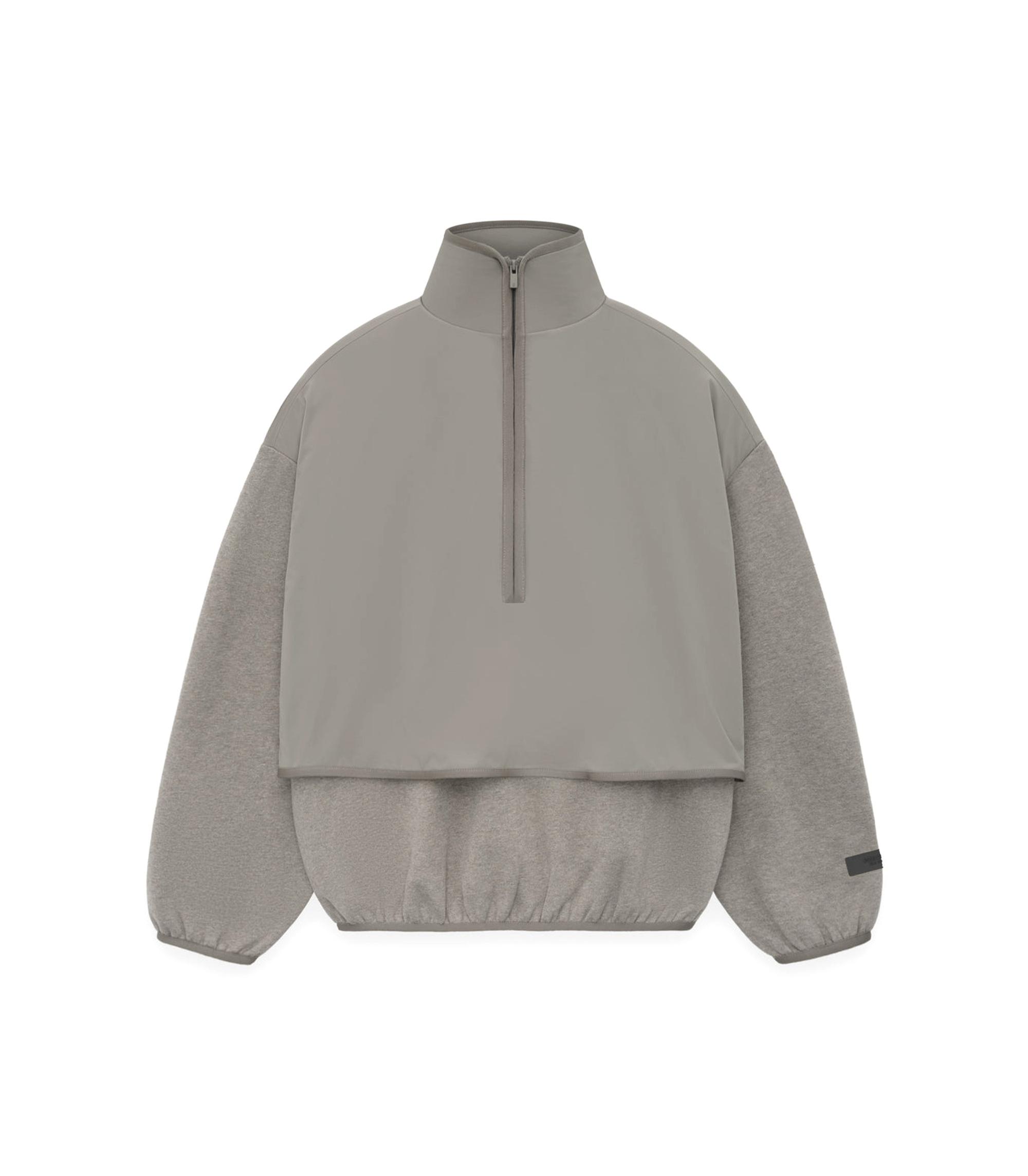 Nylon Fleece Mockneck Sweater - Dust / Heather Grey