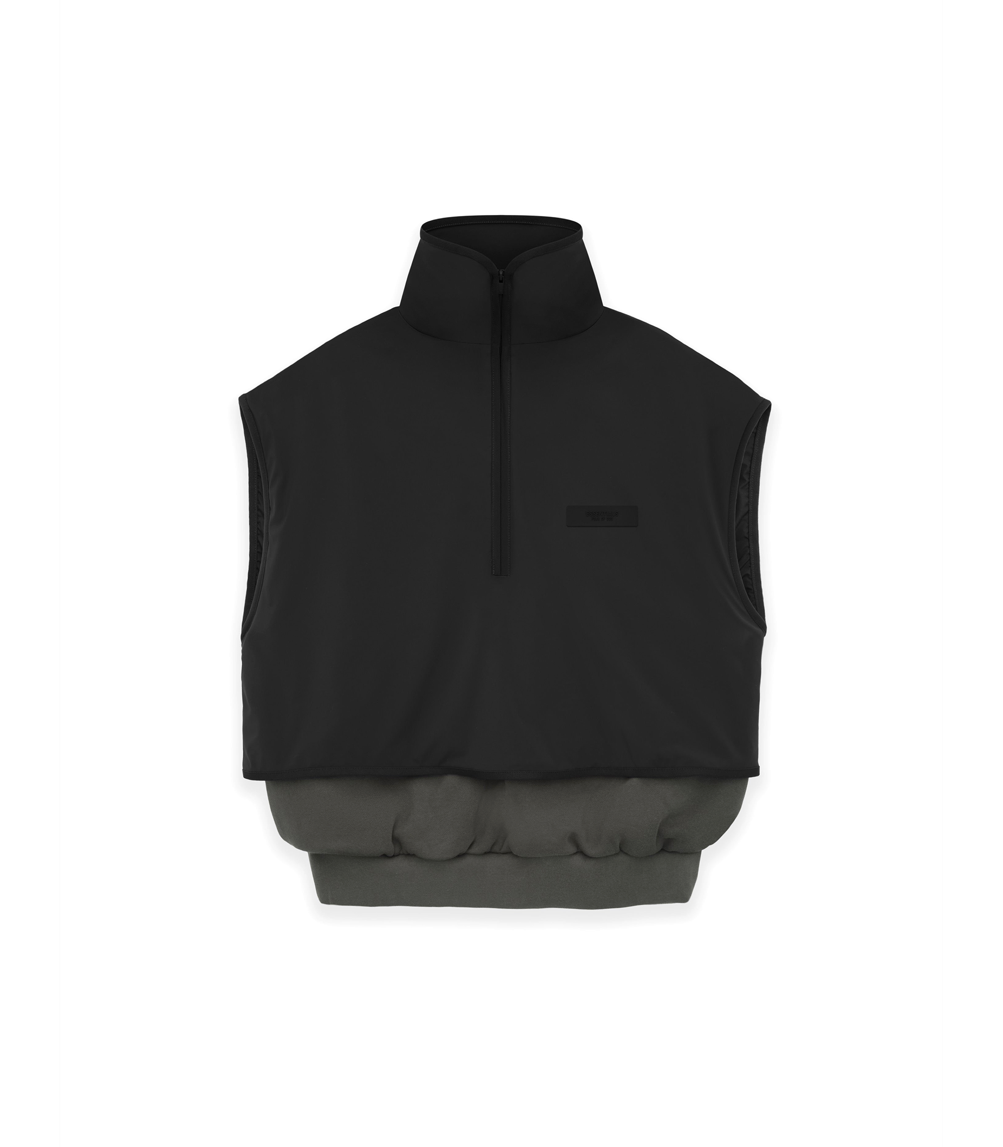 Essentials Nylon Fleece Mockneck Vest - Ink / Jet Black