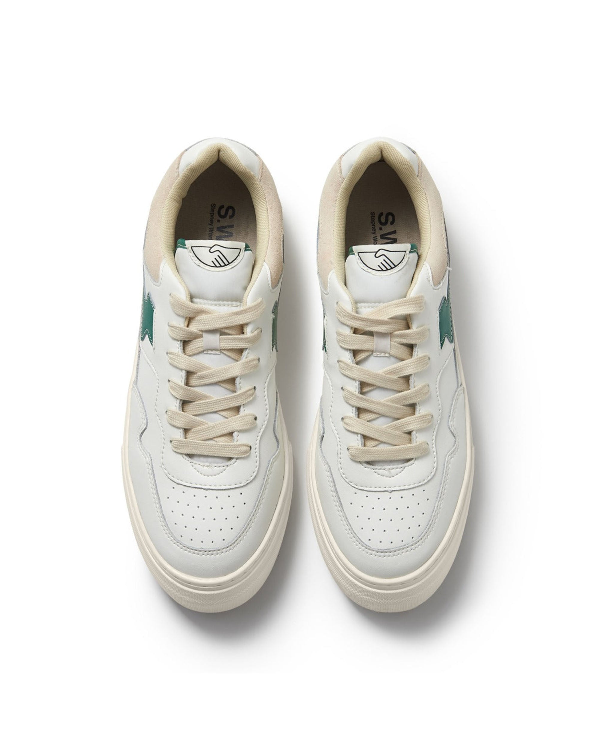 Pearl S-Strike Leather - White / Green