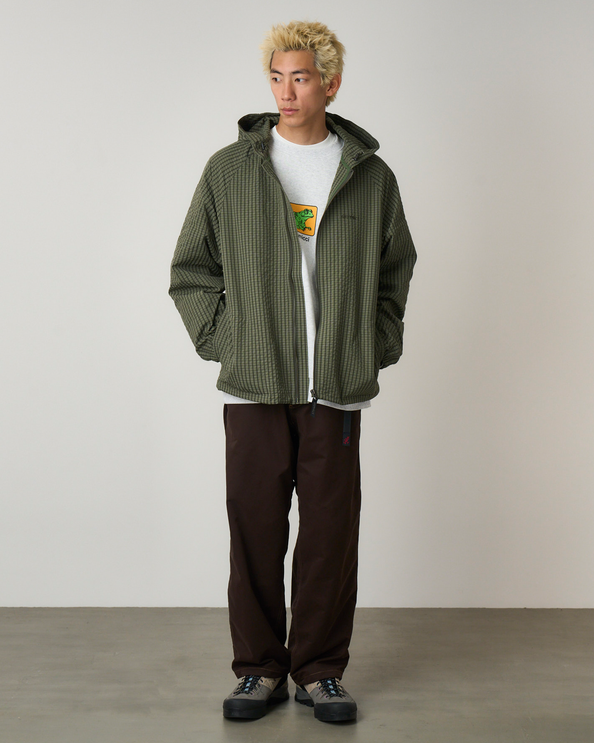 Northside Plaid Hooded Jacket - Olive