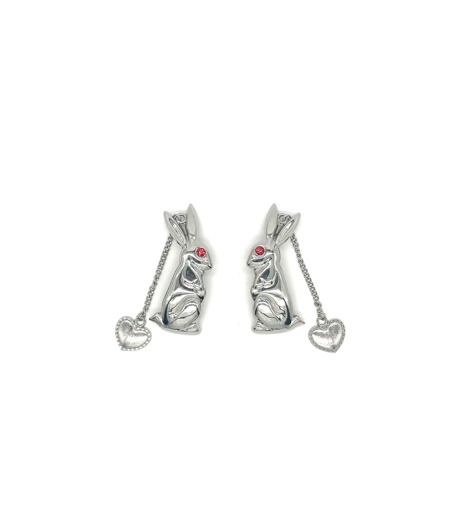 Bunny Hair Clips - Silver