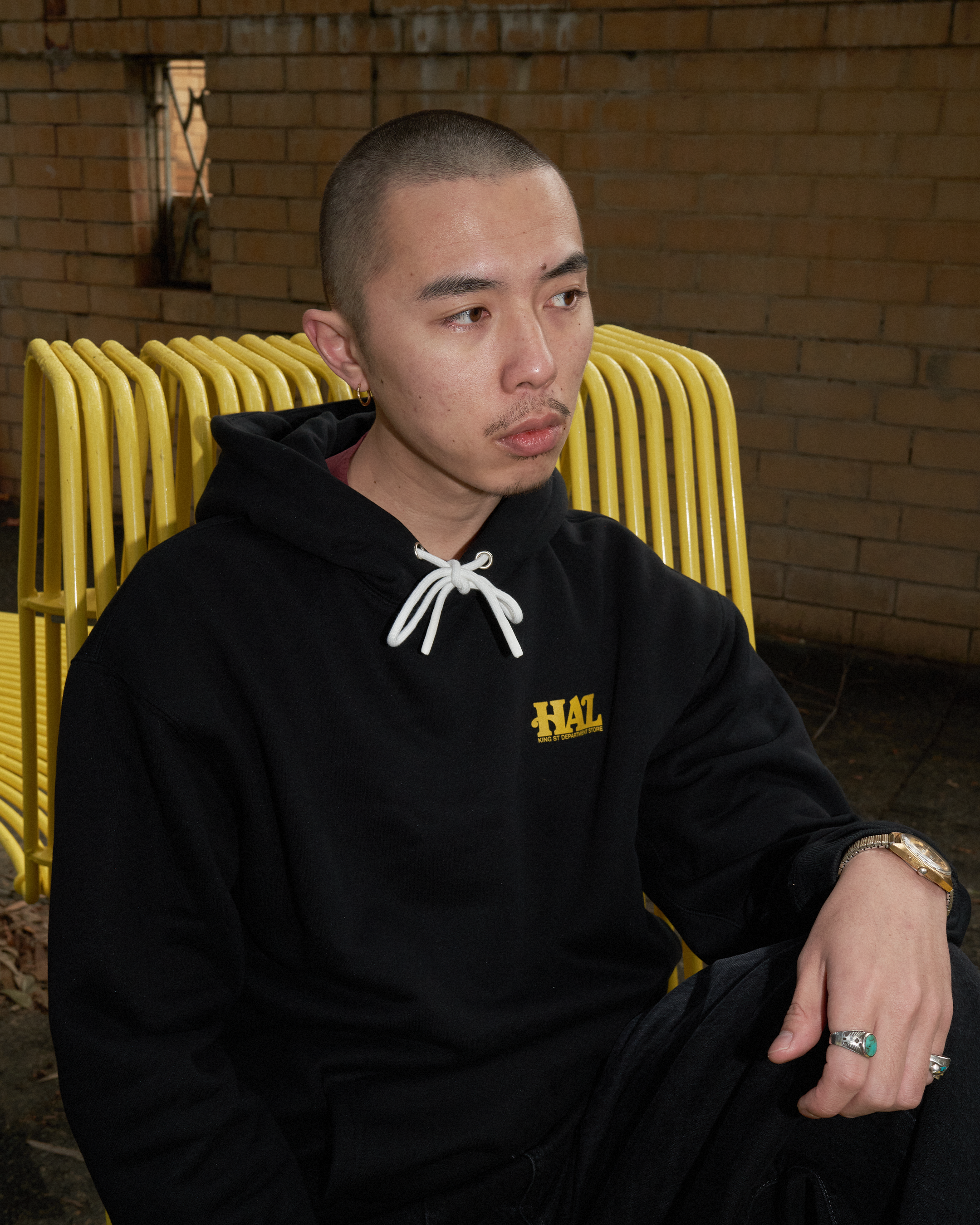 HAL Logo Hooded Sweatshirt - Black
