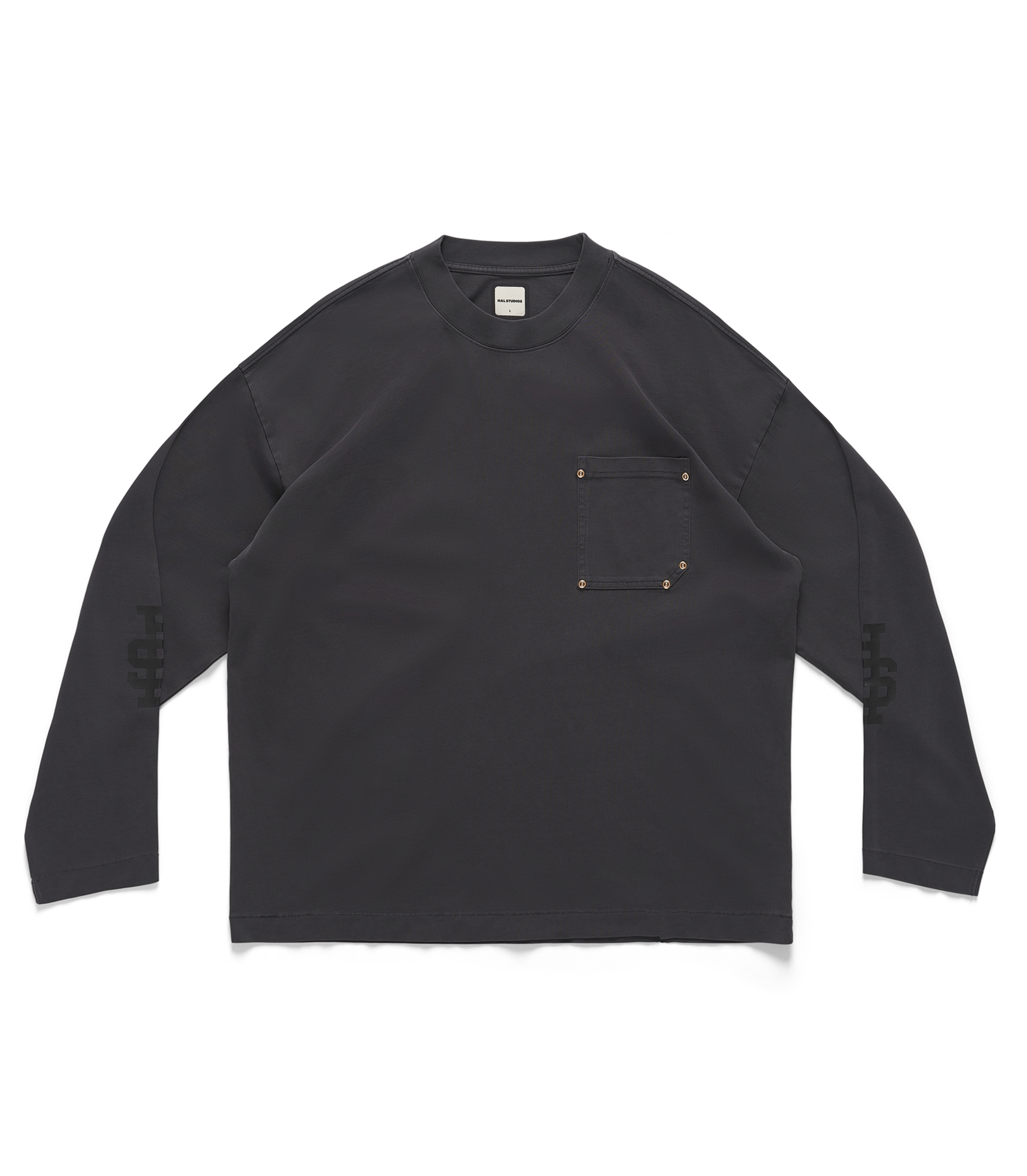 HS Pocket L/S - Washed Black