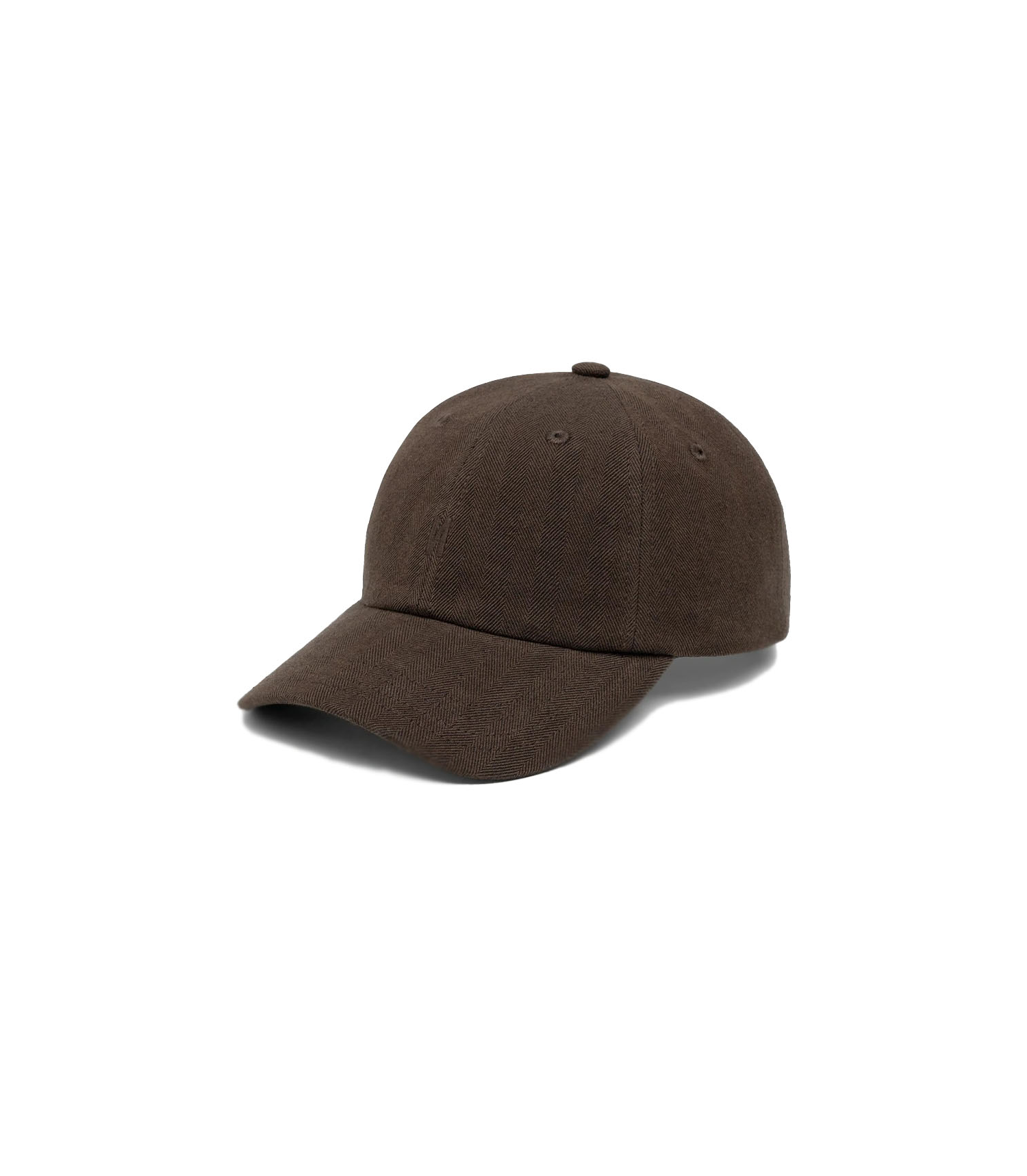Wool Herringbone Twill 6-Panel Hat - Delicioso Brown