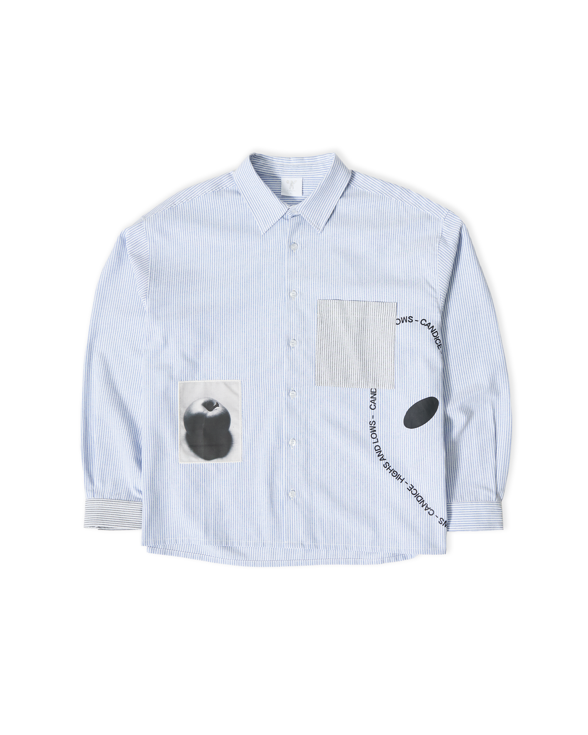 CANDICE Bury The Hatchet L/S Shirt - Blue / White