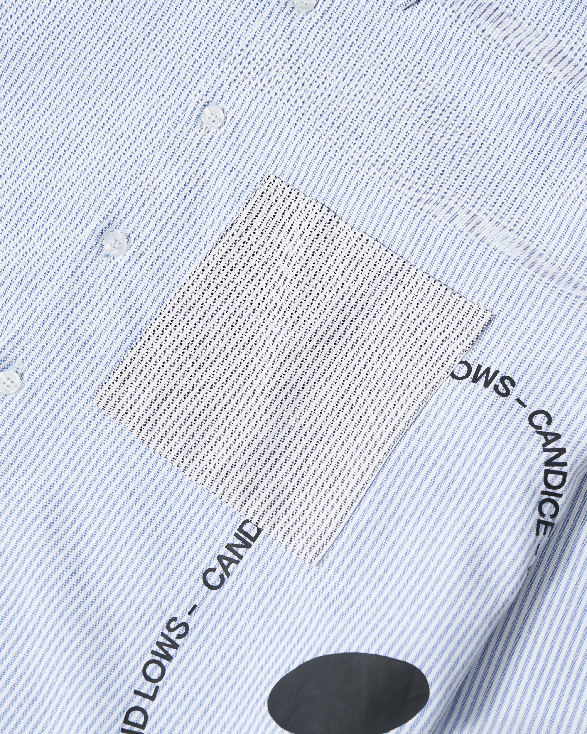 CANDICE Bury The Hatchet L/S Shirt - Blue / White