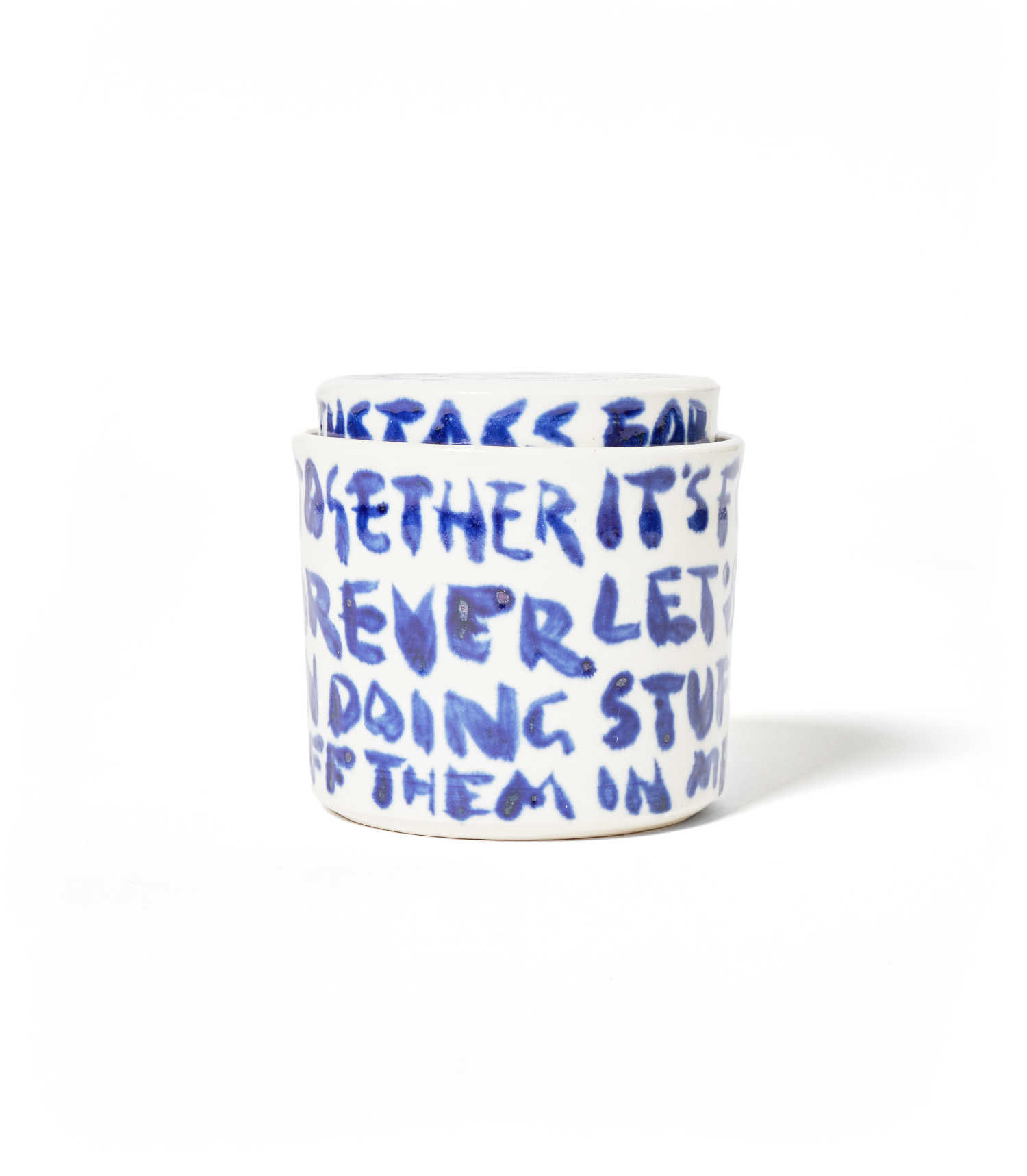 Cremate "Lady Justice" Ceramic Tin - White / Blue