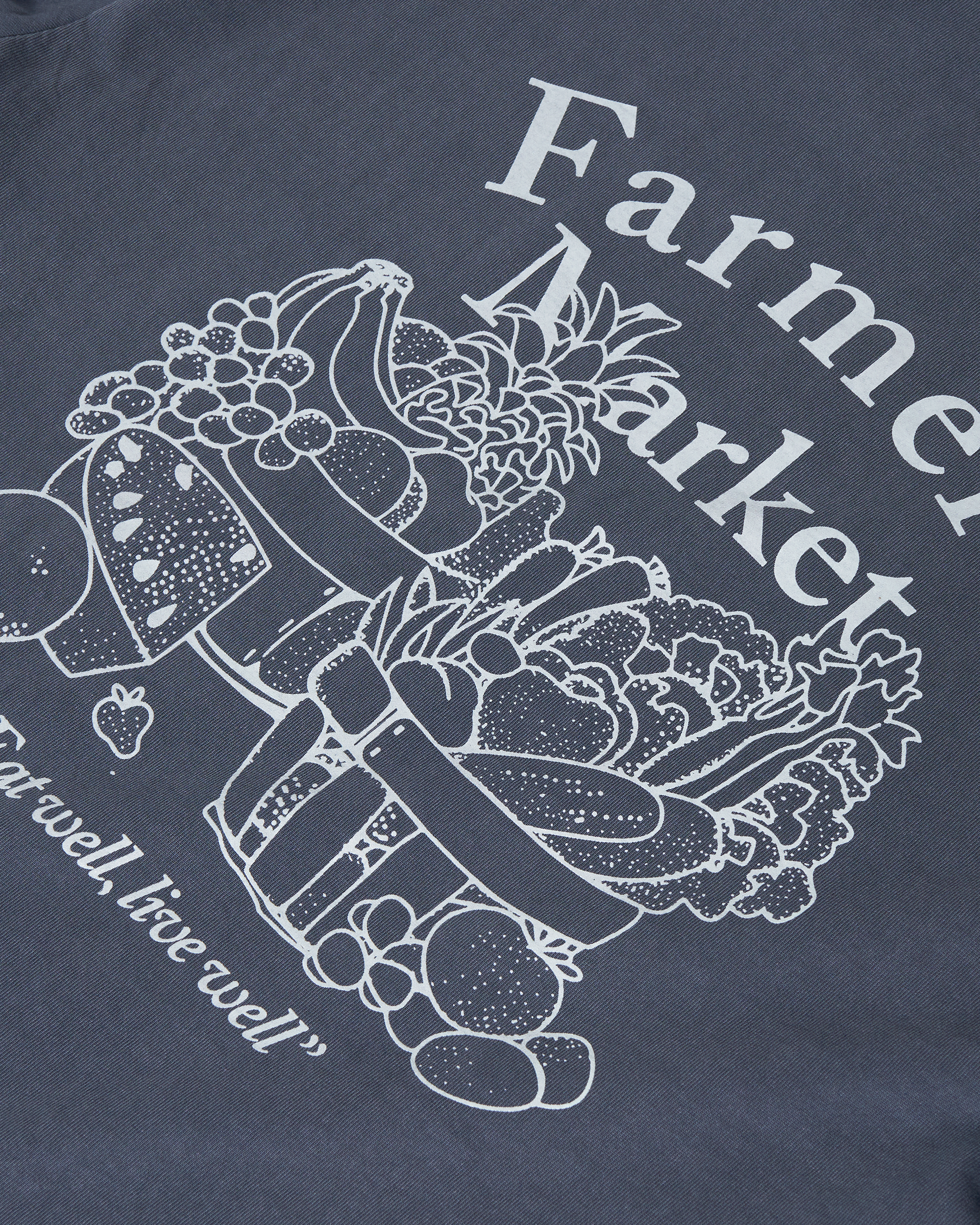 Farmers Market T-shirt - Faded Indigo