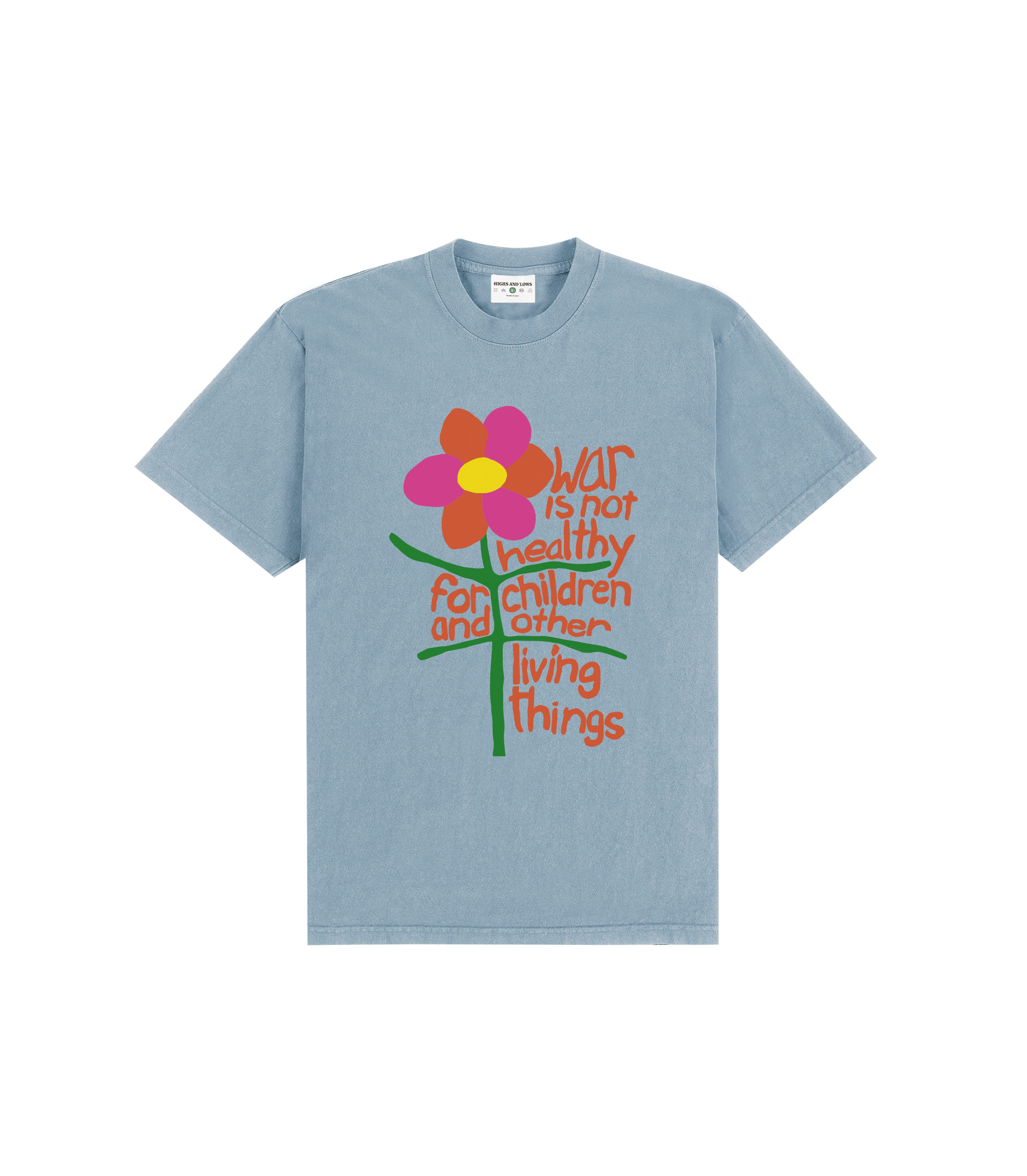 Not Healthy T-shirt - Clear Blue