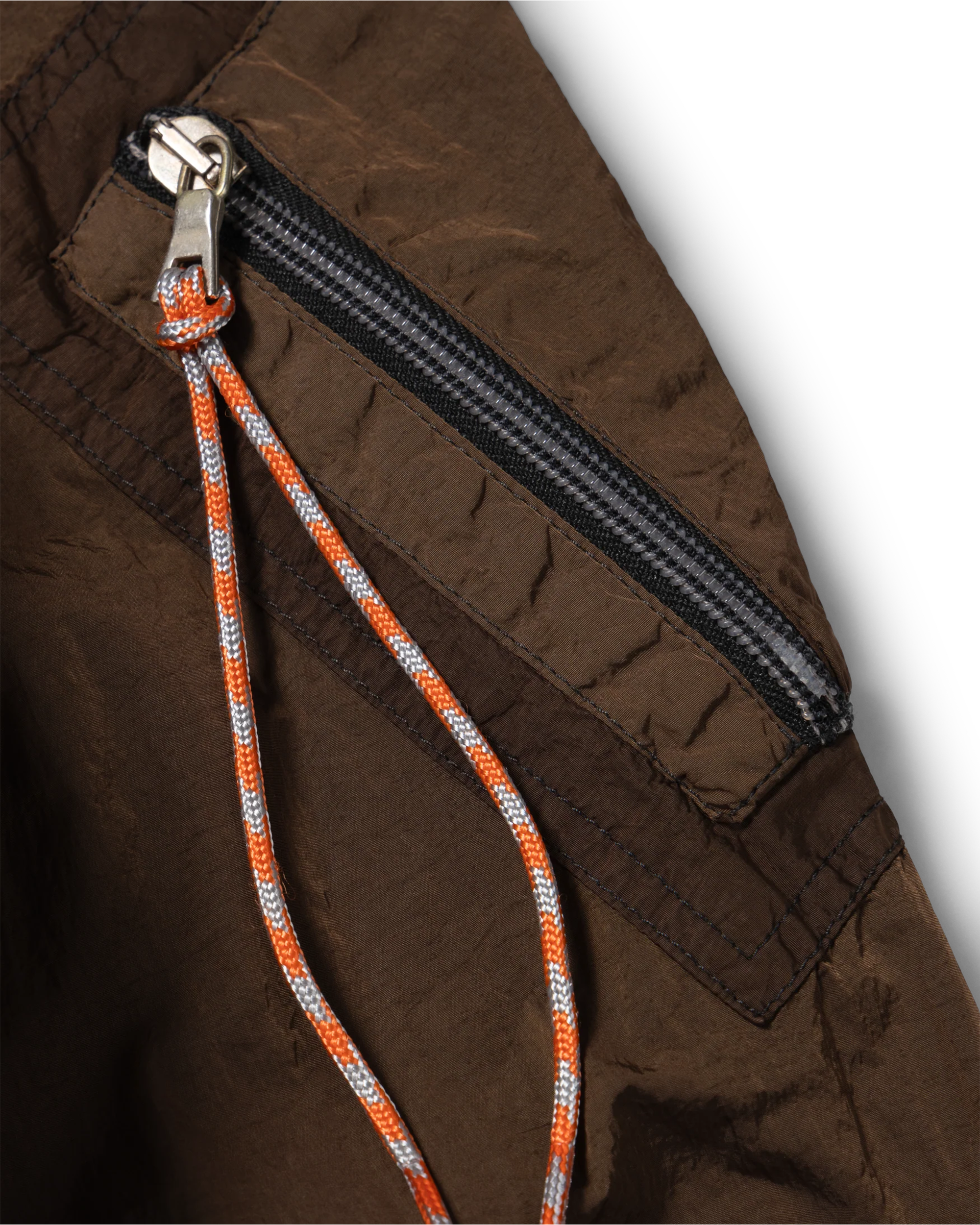 Hooded Windcheater Jacket - Brown