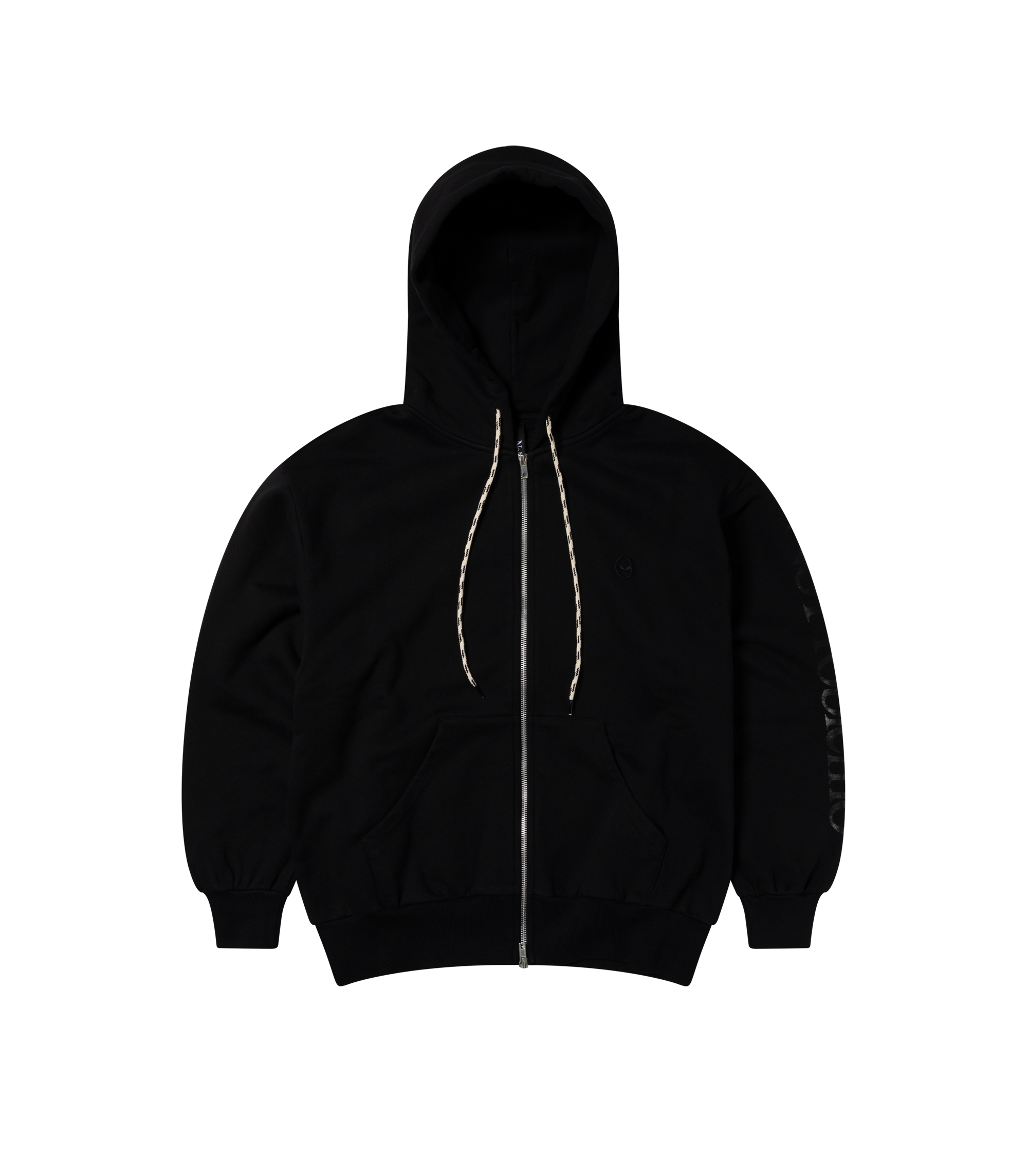 Alien-O Zip Through Hoodie - Black