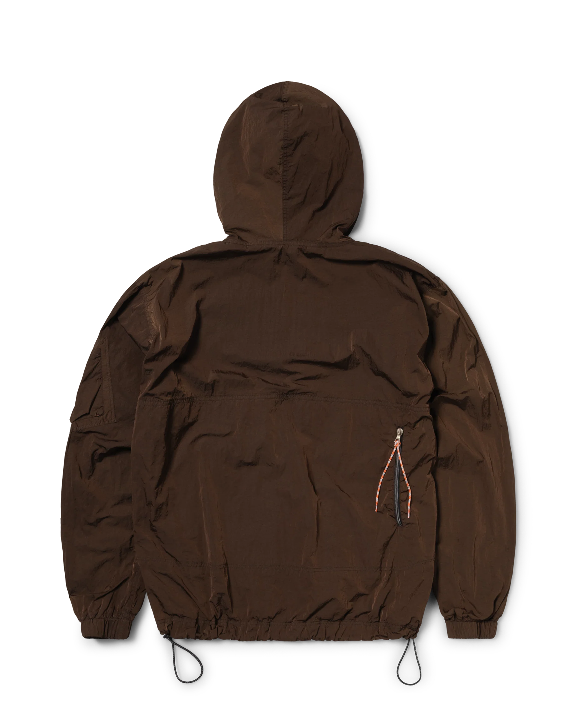 Hooded Windcheater Jacket - Brown