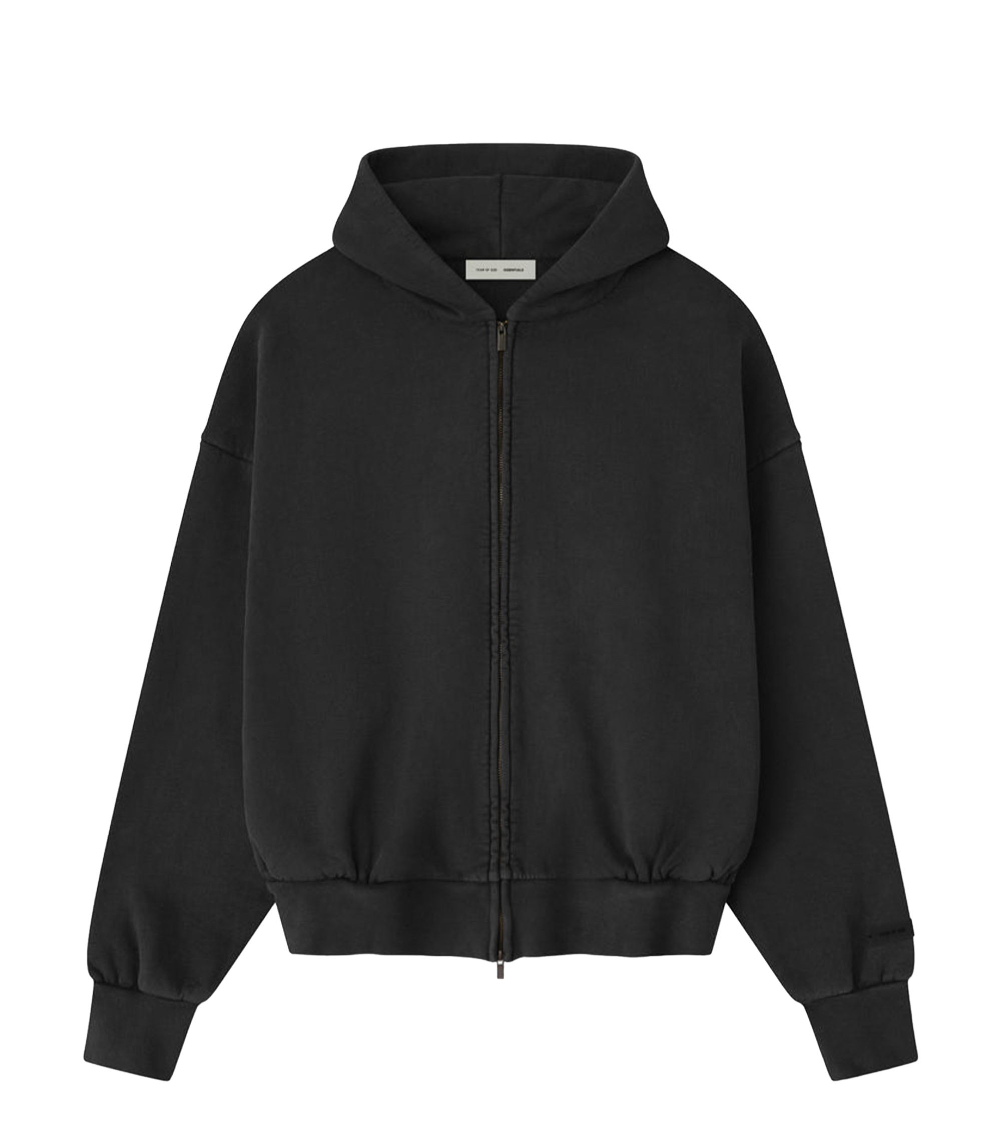 Classic Full Zip-Up Hoodie - Vintage Black