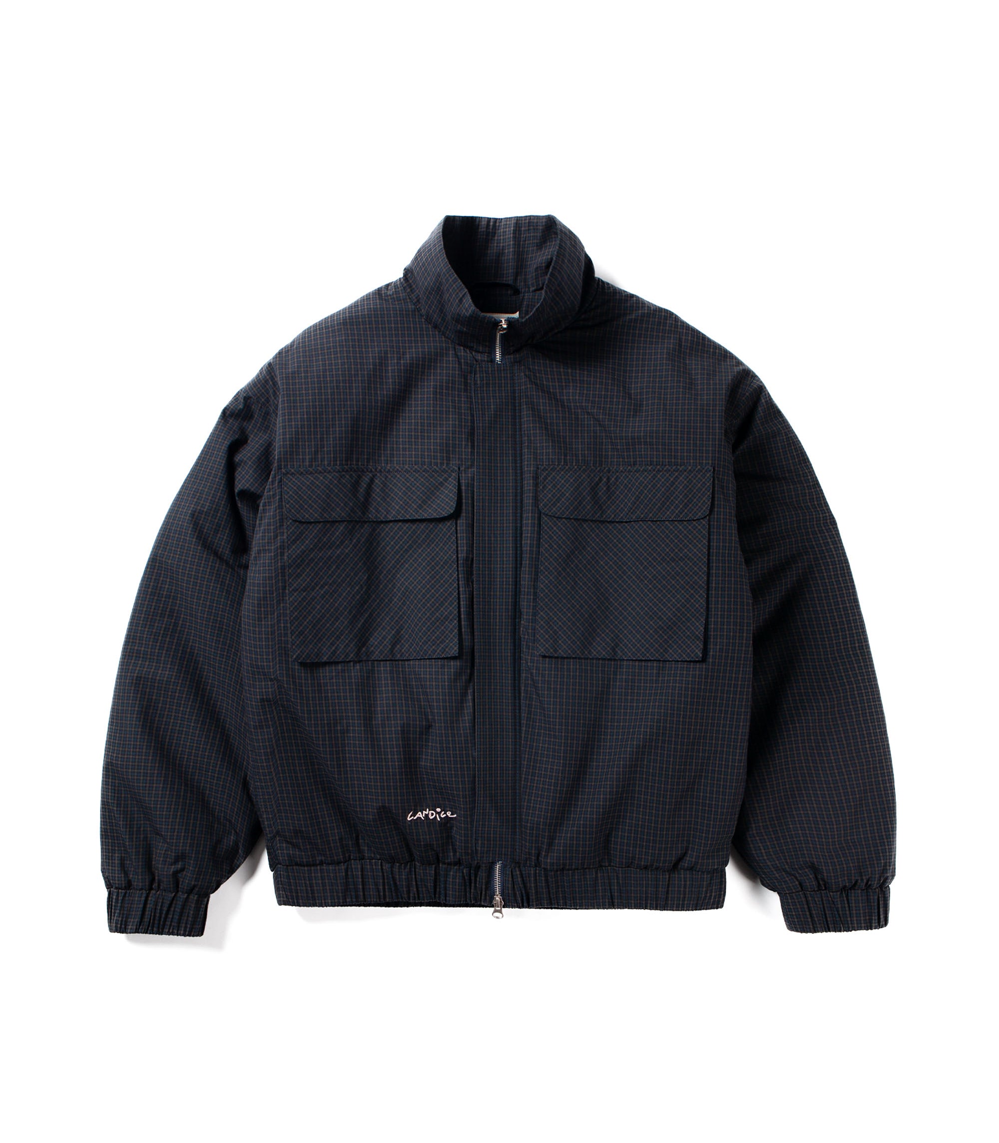 Taki Checkered Jacket - Navy