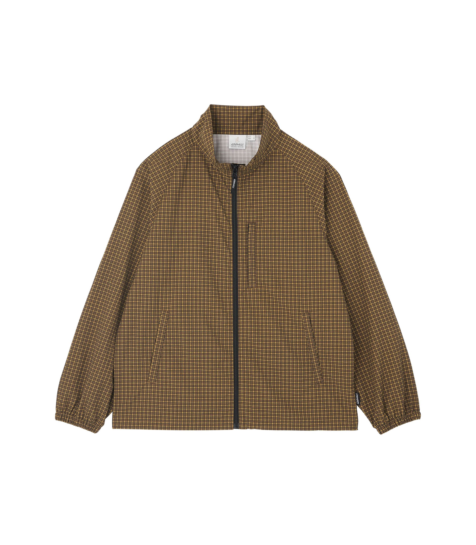 Mini Check Nylon Jacket - Brown Check