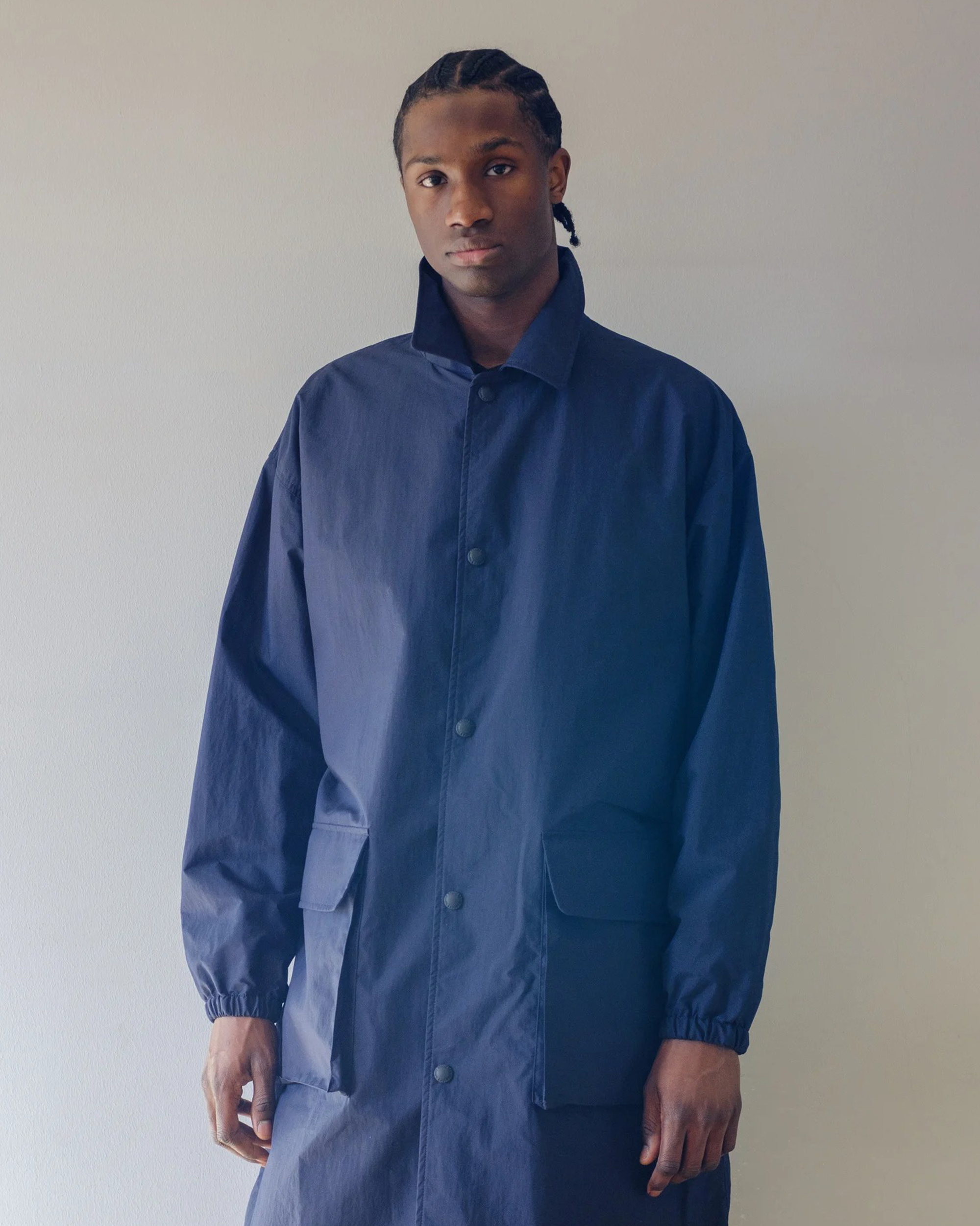 Typewriter Coat - Navy