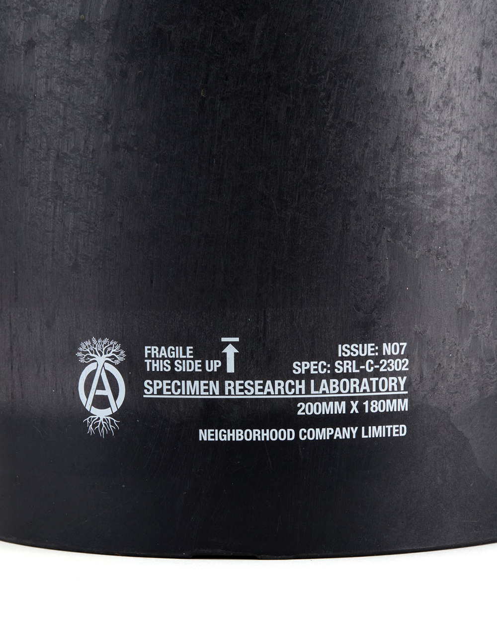SRL Large Cyclinder Type Plant Pot - Black