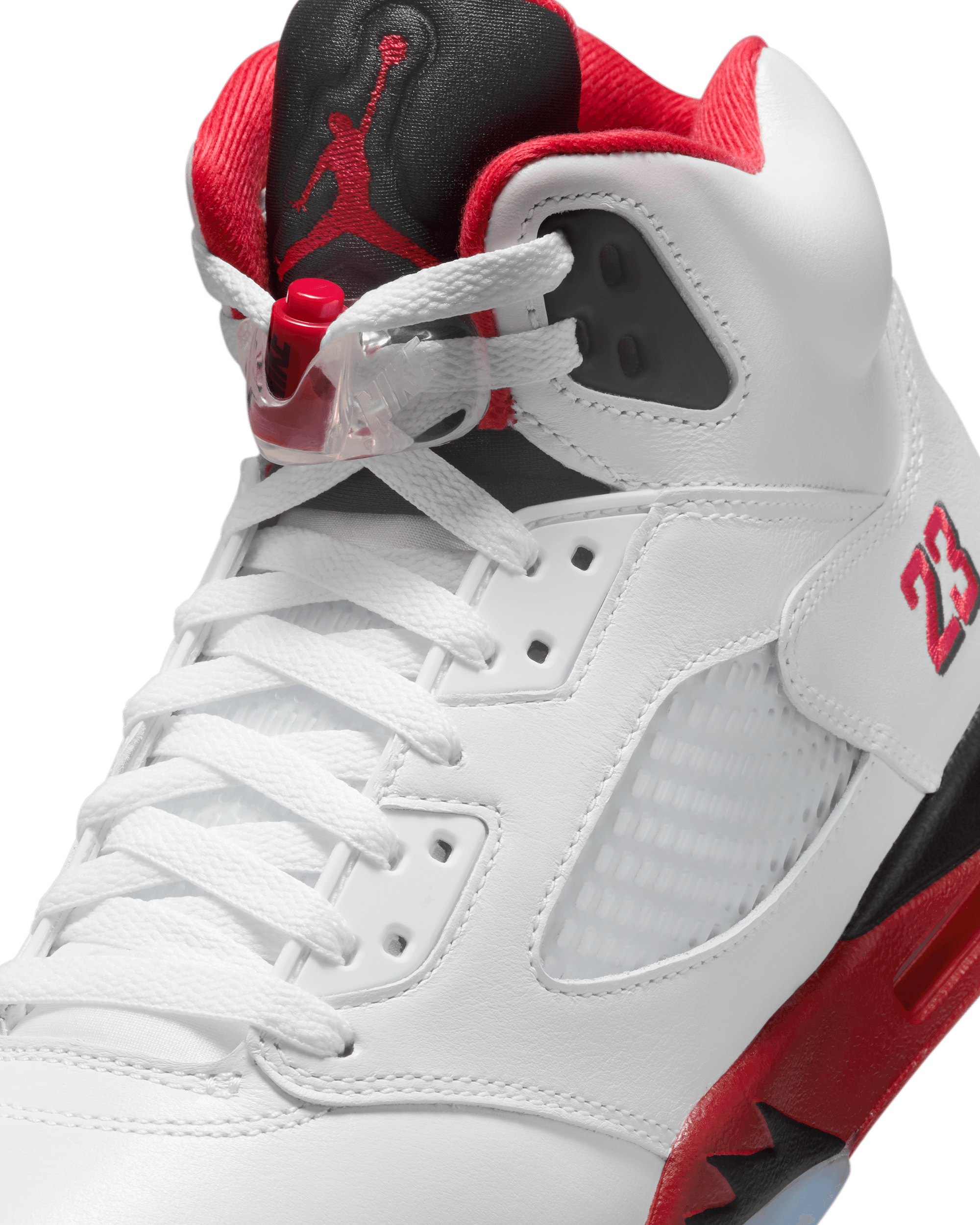 Air Jordan 5 Retro - White / Fire Red / Black