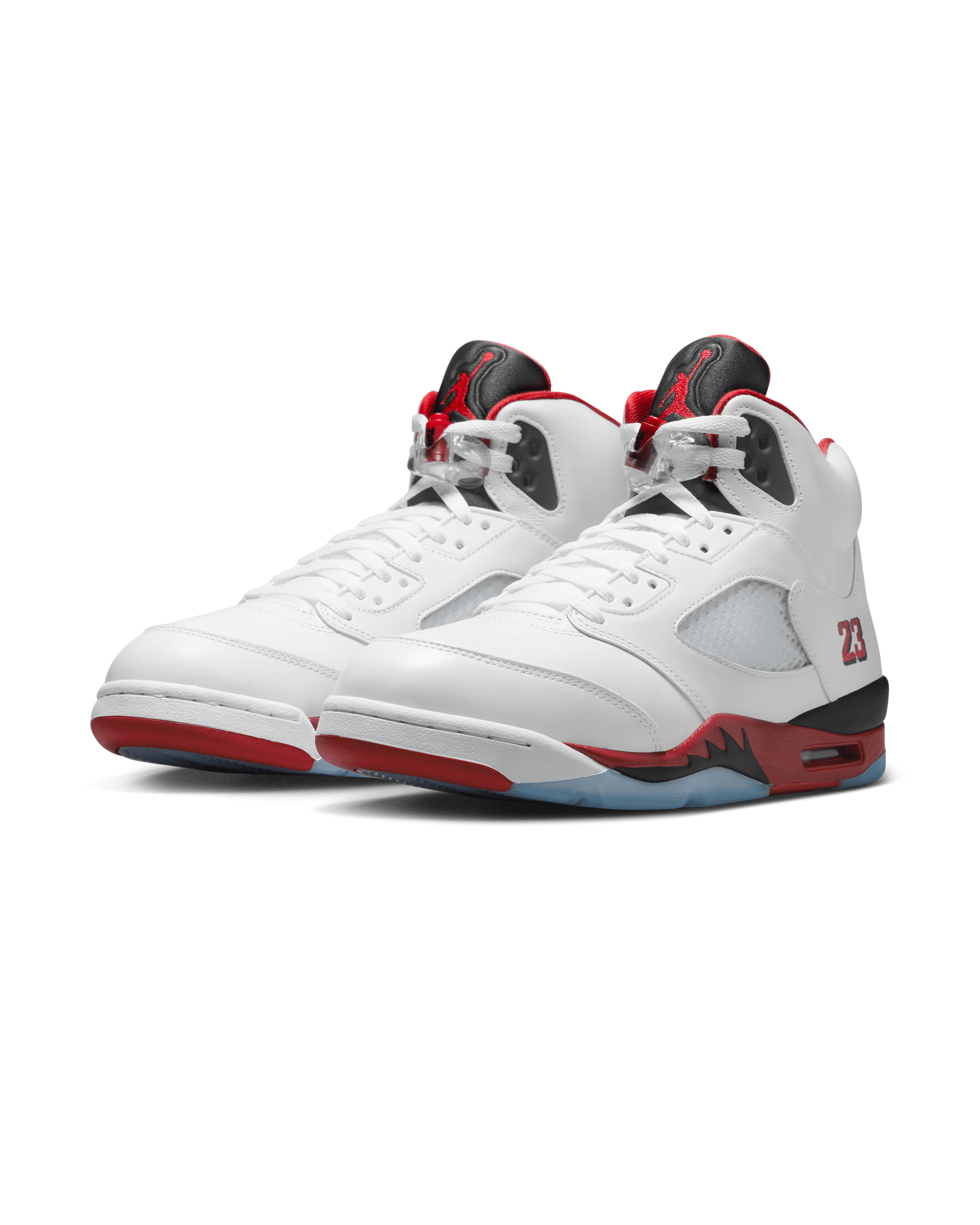 Air Jordan 5 Retro - White / Fire Red / Black