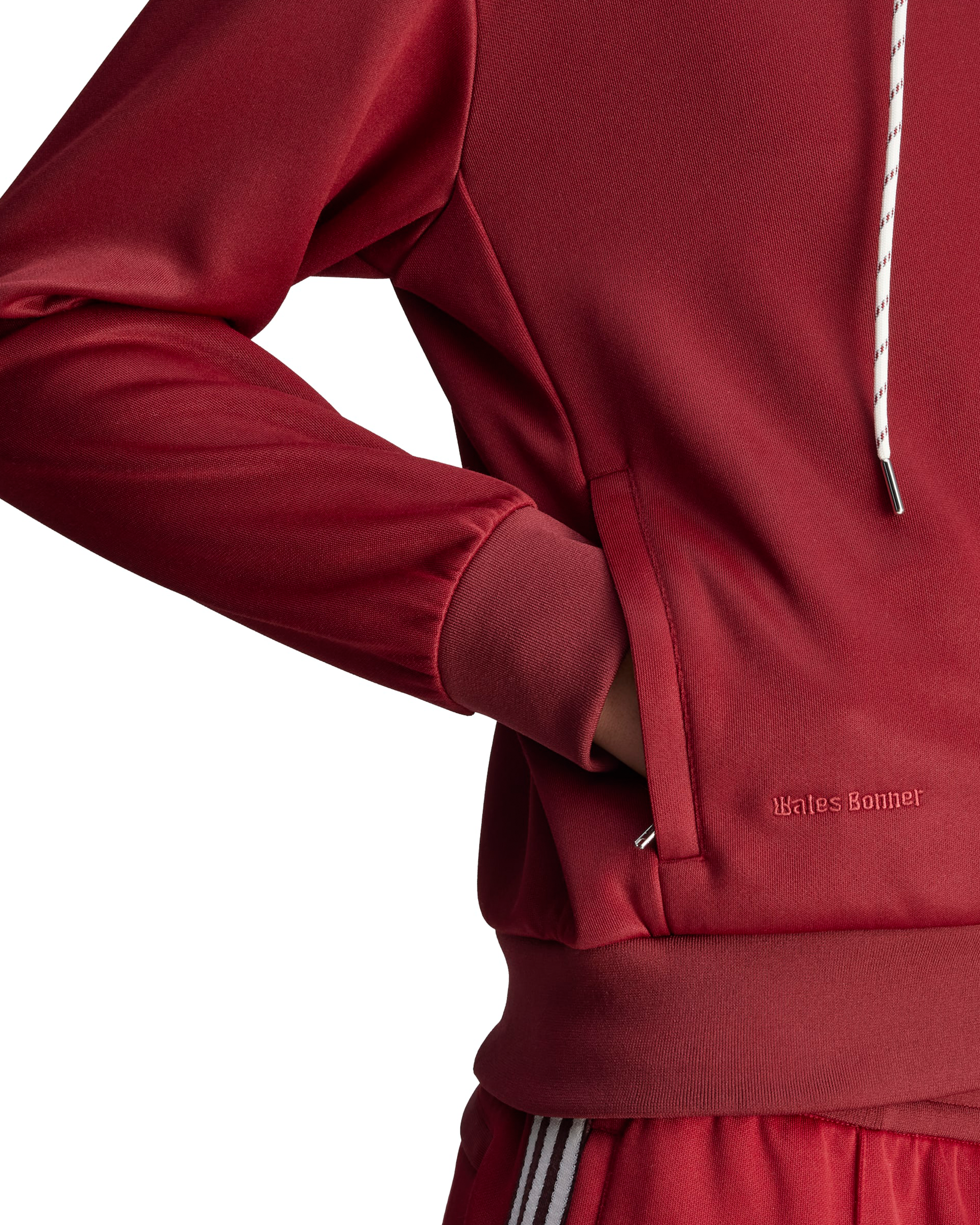 Wales Bonner Track Hoodie - Collegiate Burgundy