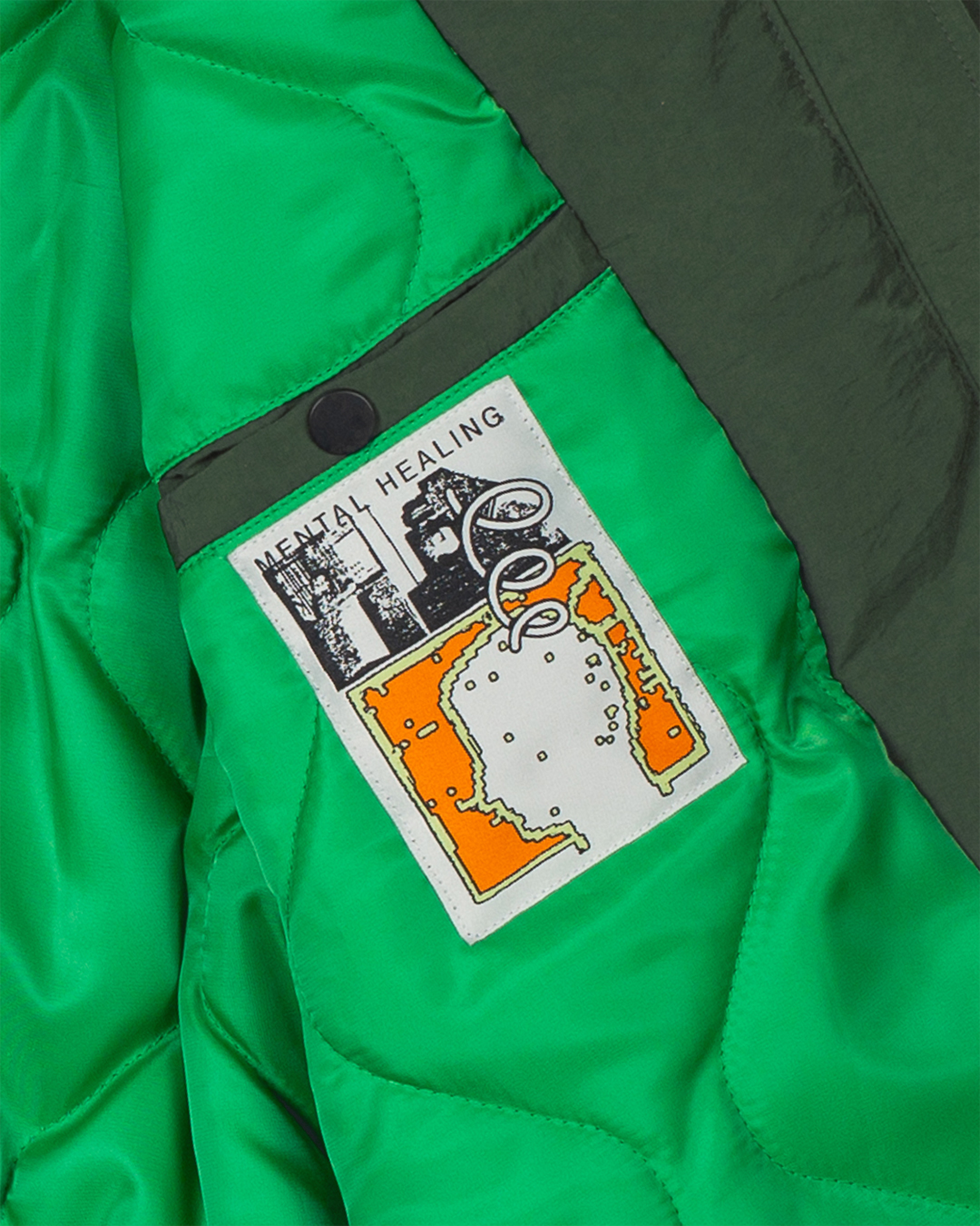 Mirror Bomber Jacket - Green