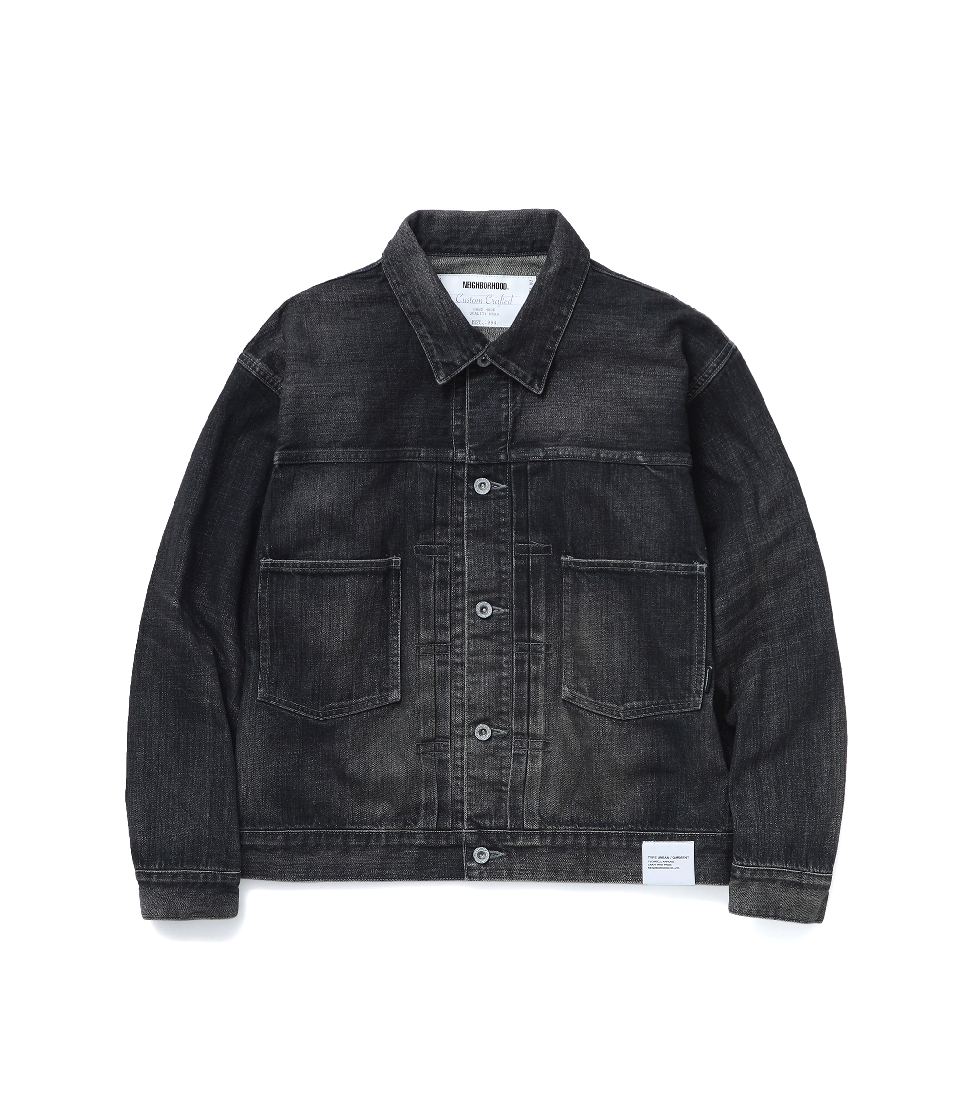Washed Denim Type-2 Jacket - Black