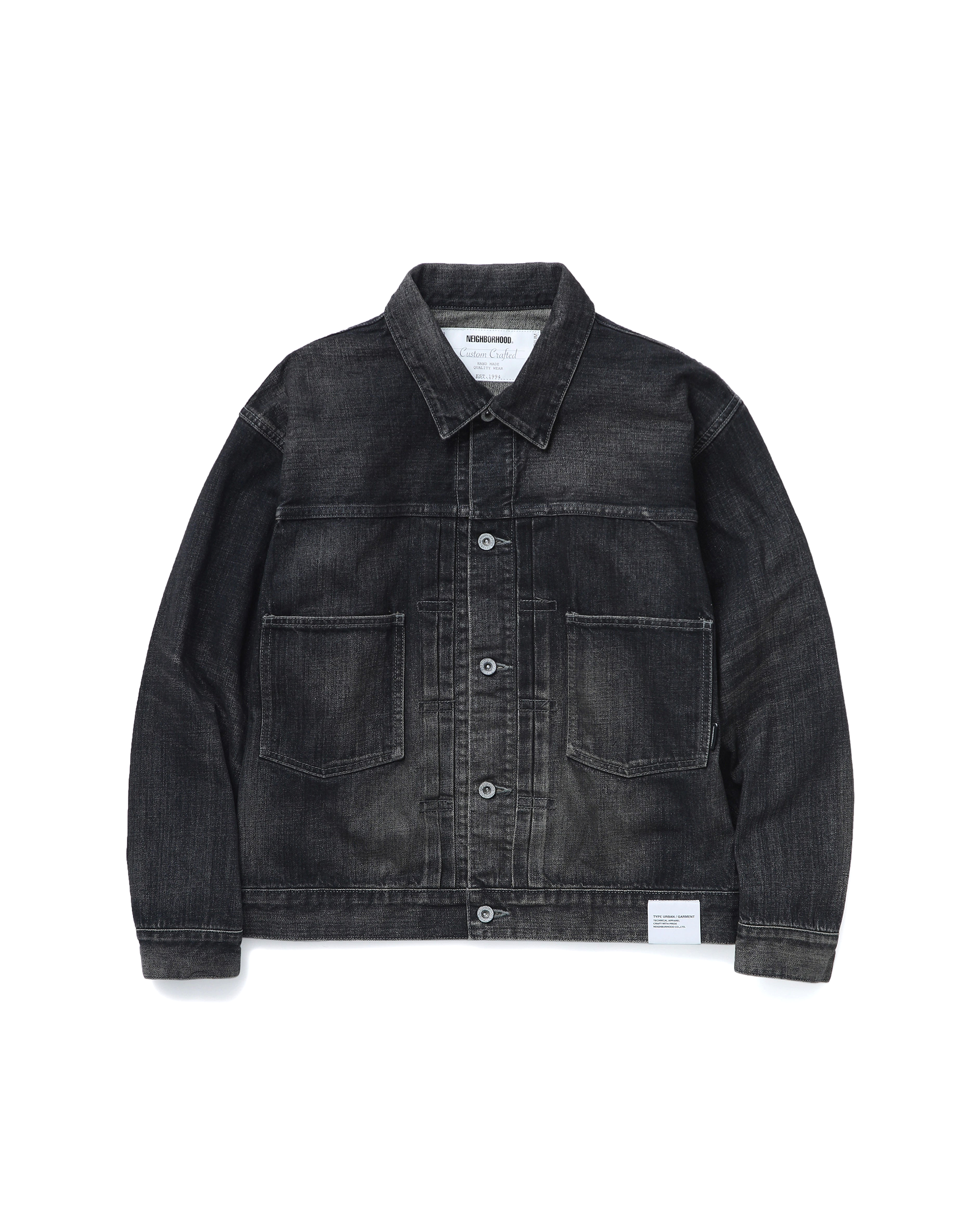 Washed Denim Type-2 Jacket - Black