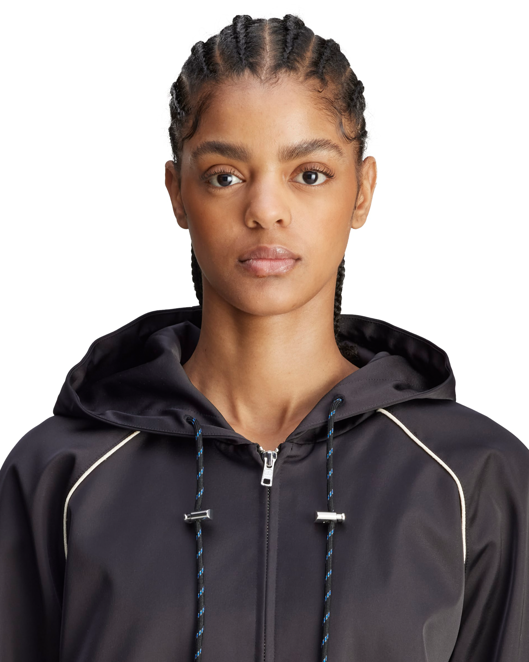 Wales Bonner Satin Hoodie - Black