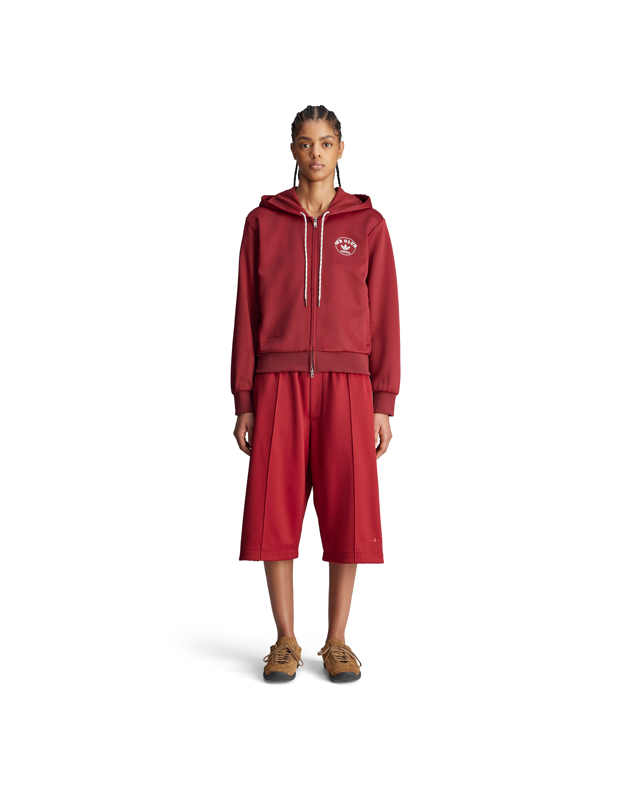 Wales Bonner Track Hoodie - Collegiate Burgundy