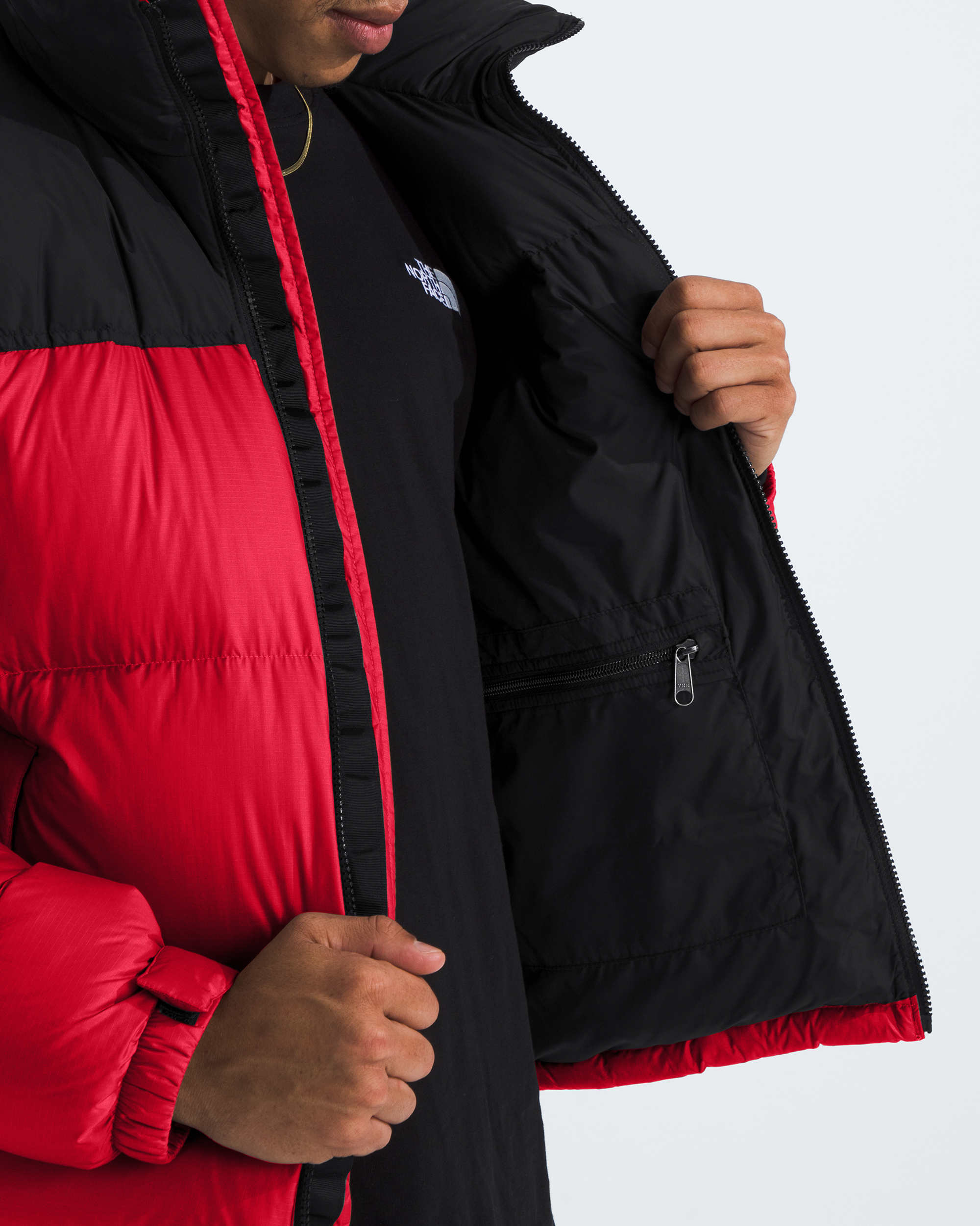 1996 Retro Nuptse Jacket - Red / Black