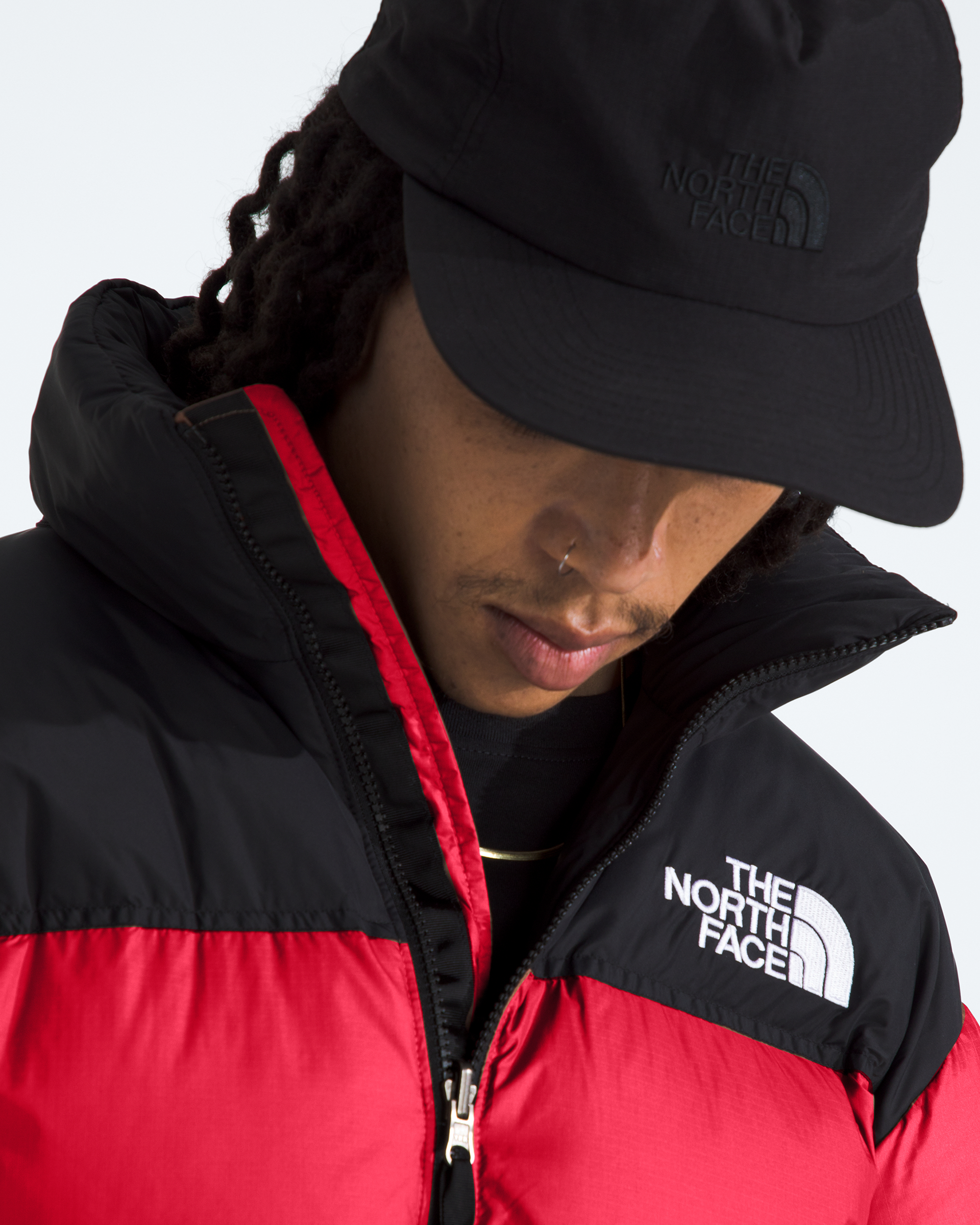 1996 Retro Nuptse Jacket - Red / Black