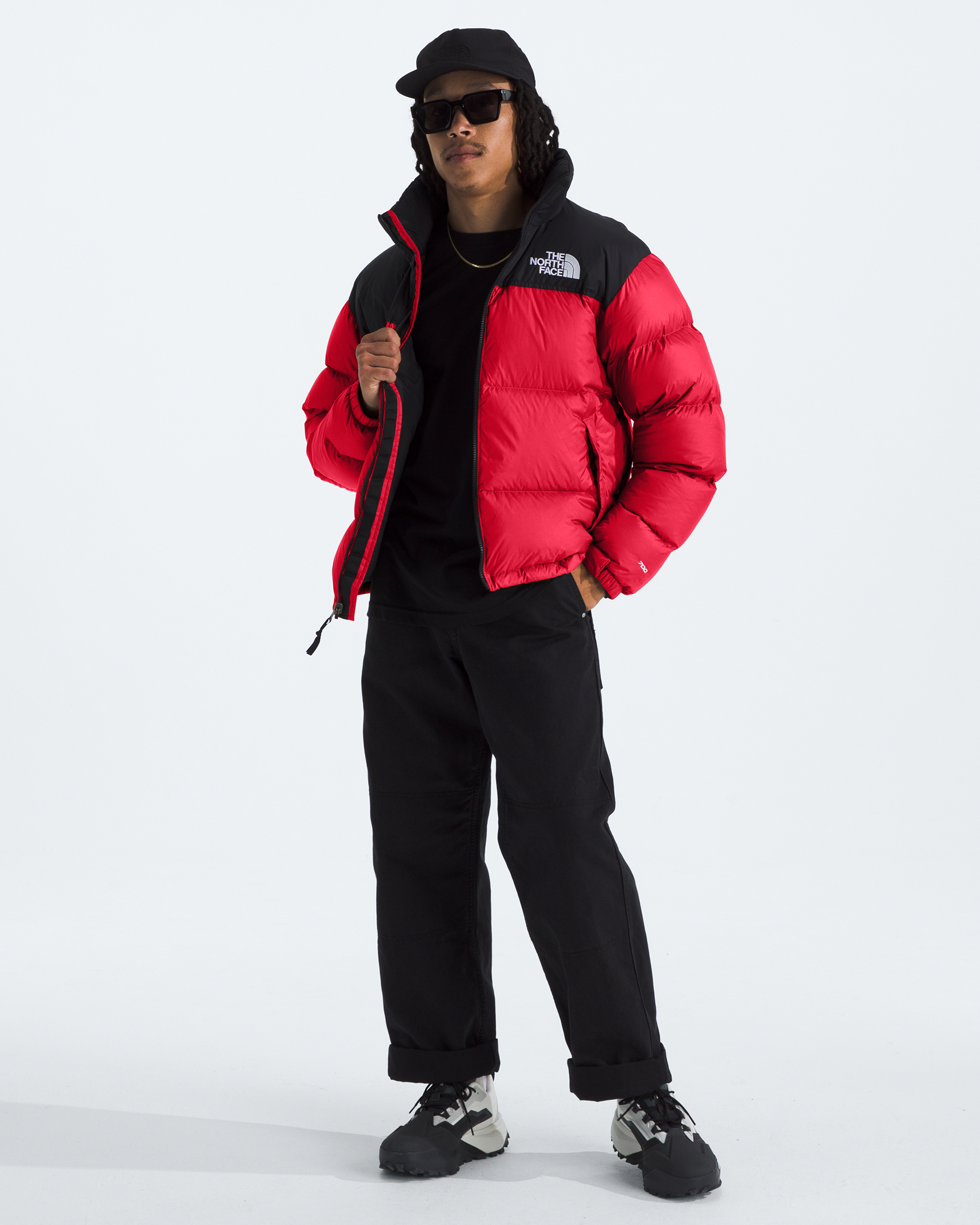 1996 Retro Nuptse Jacket - Red / Black