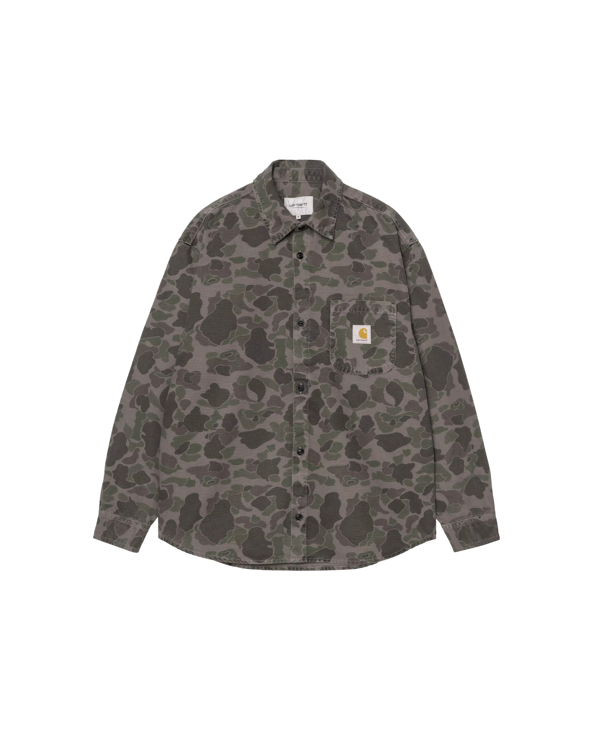 L/S Duck Shirt - Camo Duck / Green / Porphyry