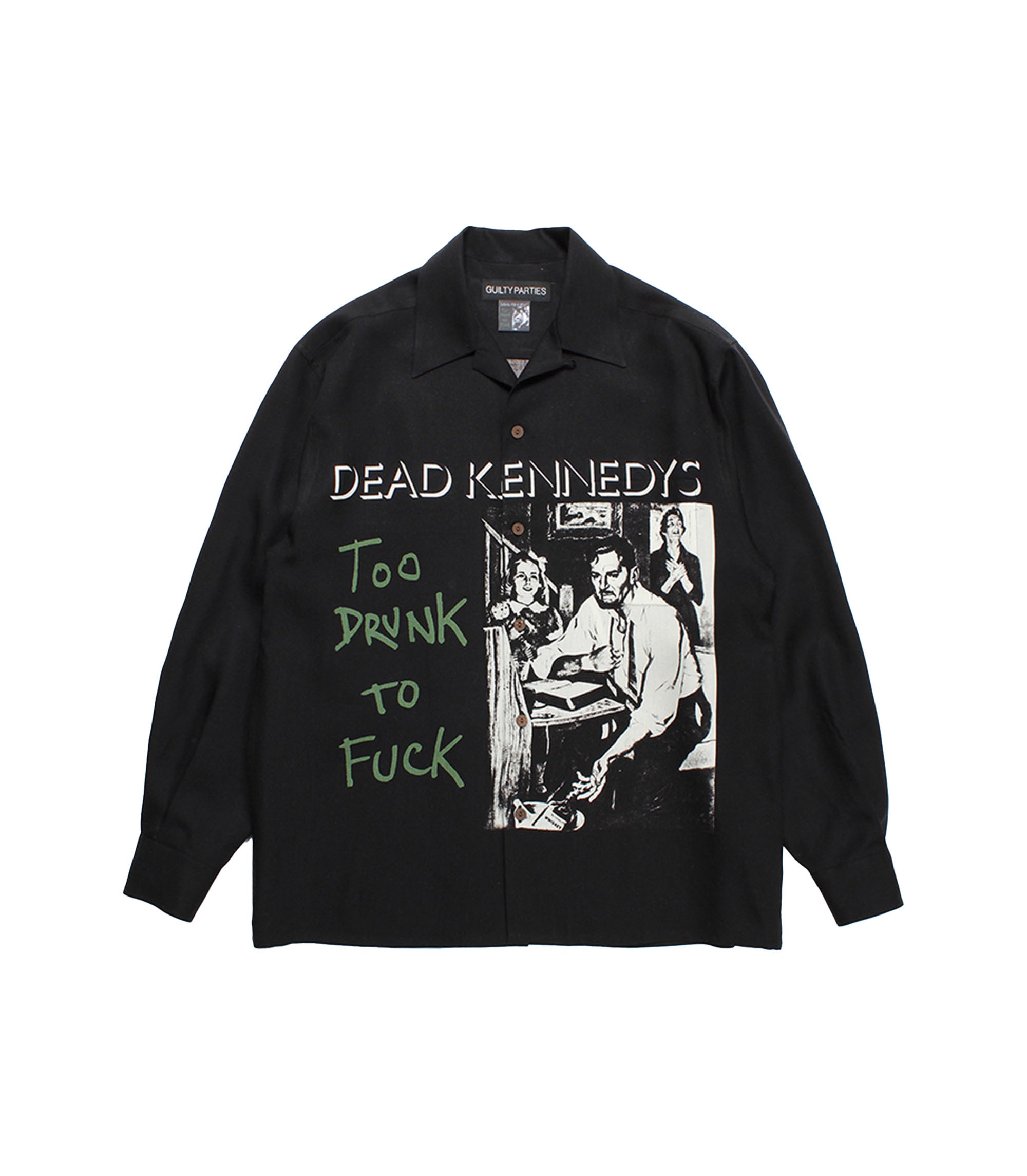Dead Kennedys Hawaiian Shirt L/S (Type-1) - Black